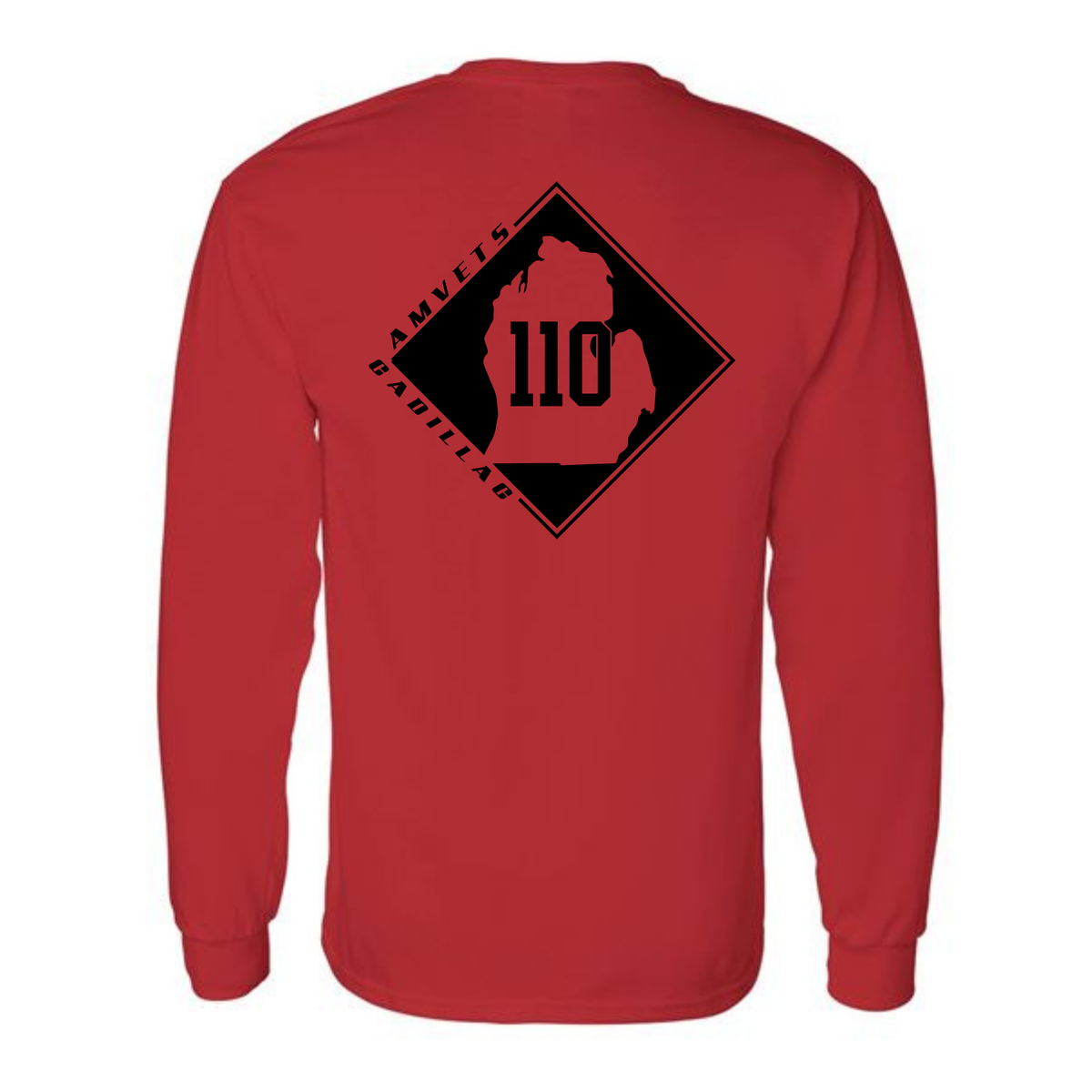 AMVETS Post #110 Long-Sleeve T-Shirt (G540) - RED