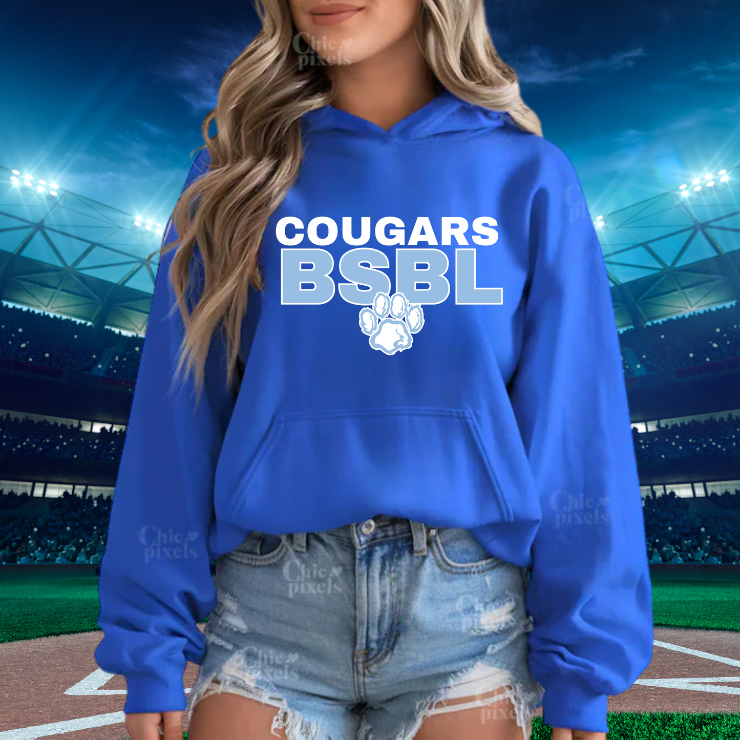 Great Lakes Cougars Baseball ADULT Hoodie