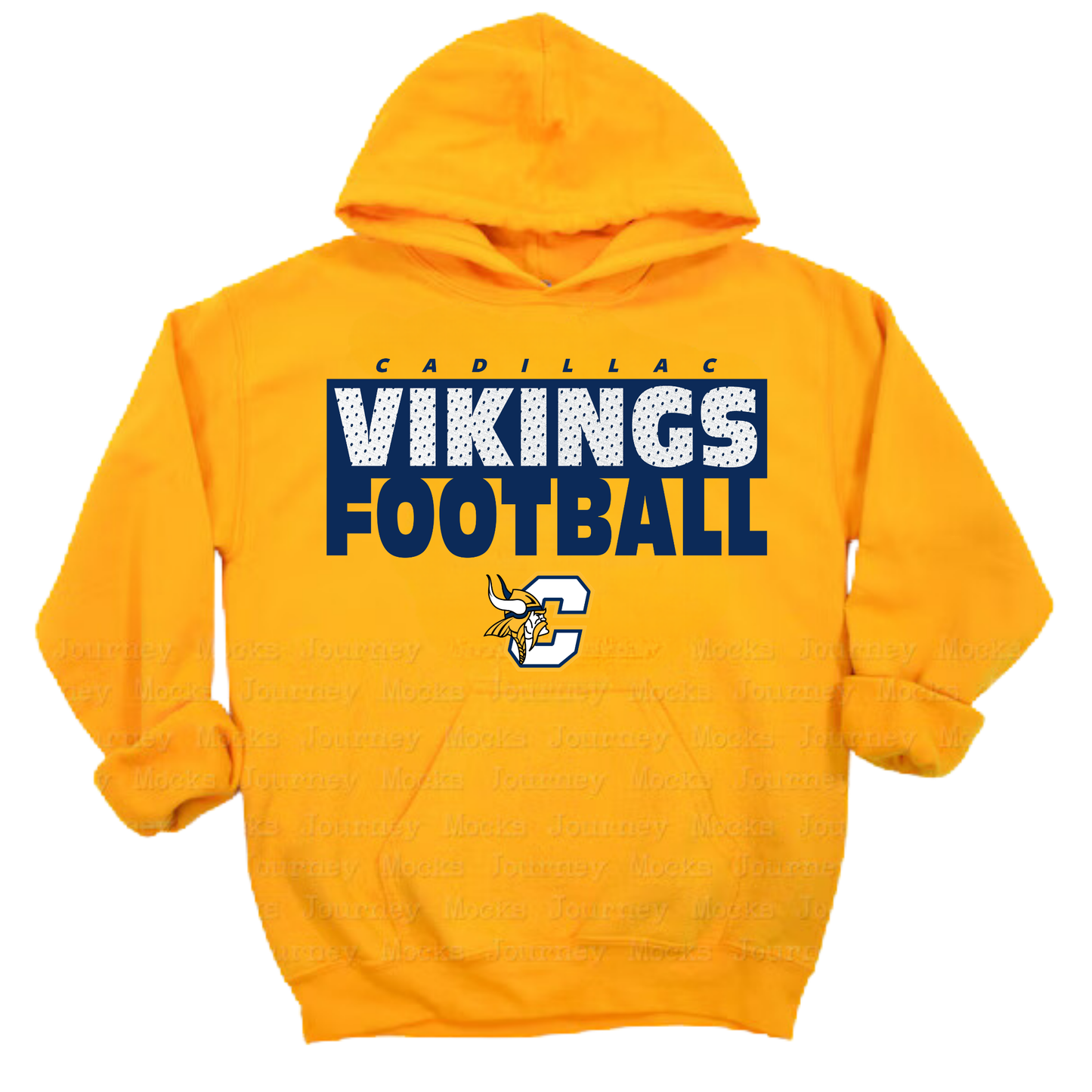 Cadillac Vikings Football UNISEX Hoodie - GOLD
