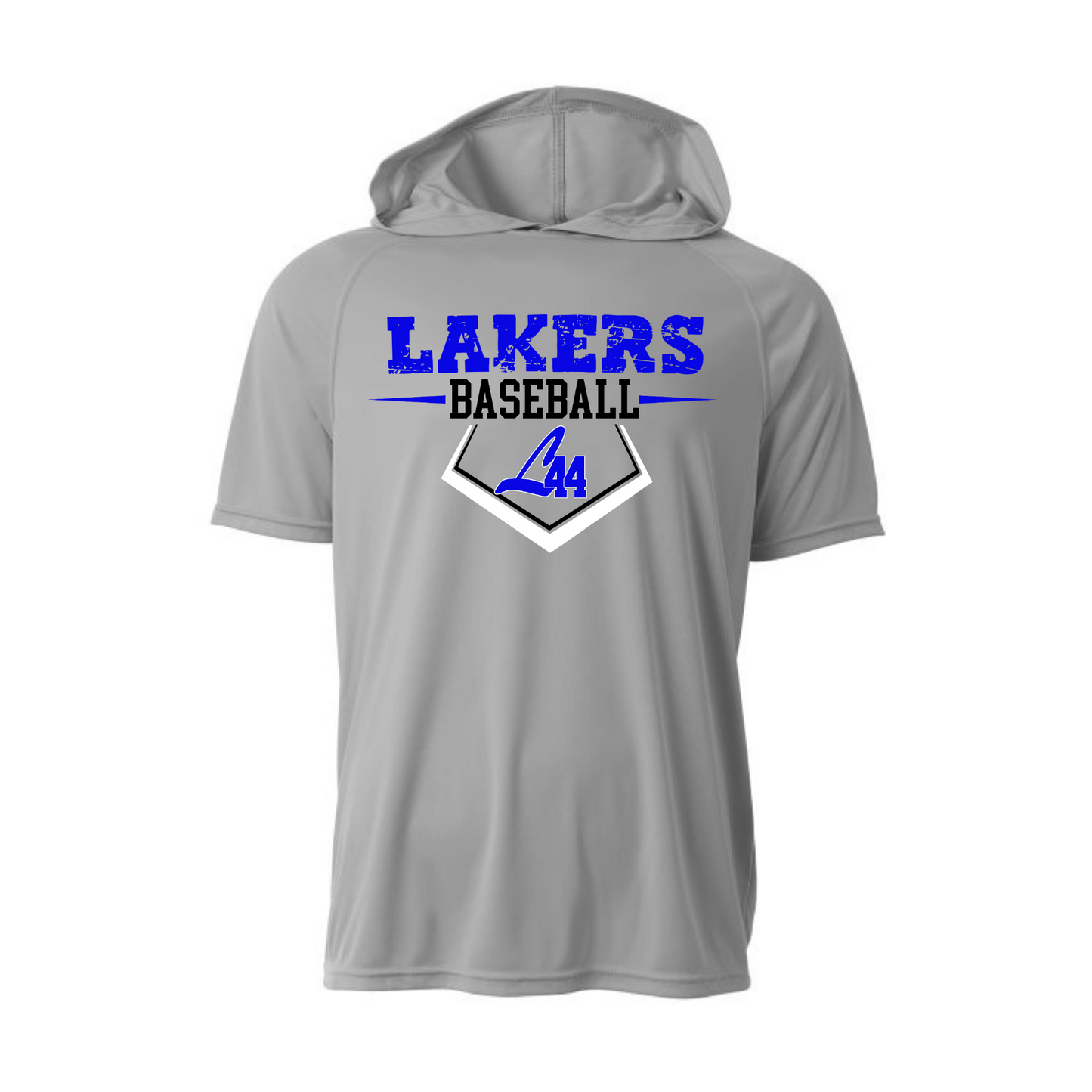 Hooded DRI-FIT Latitude 44 Lakers Baseball T-Shirt (Cooling Performance T-Shirt)