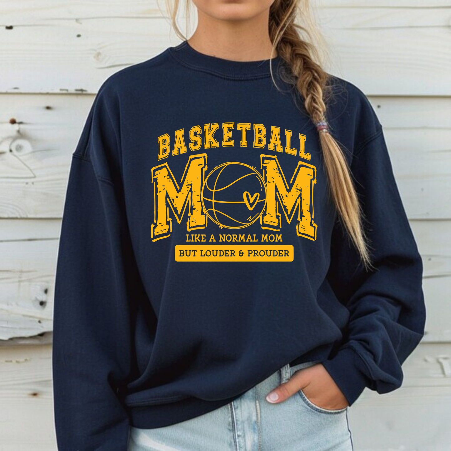 Basketball Mom ADULT Crewneck Sweatshirt