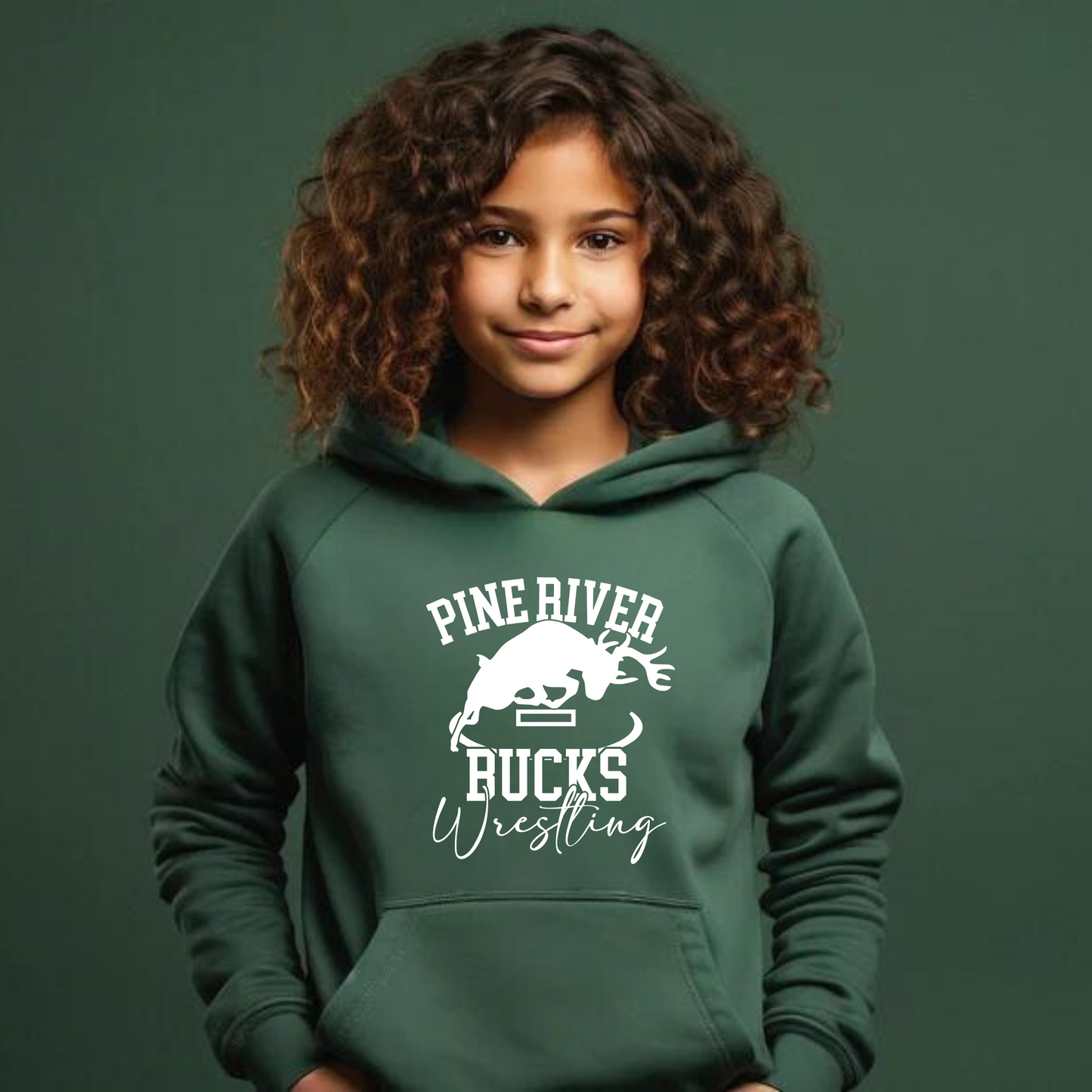 Pine River Bucks Wrestling Unisex YOUTH Hoodie