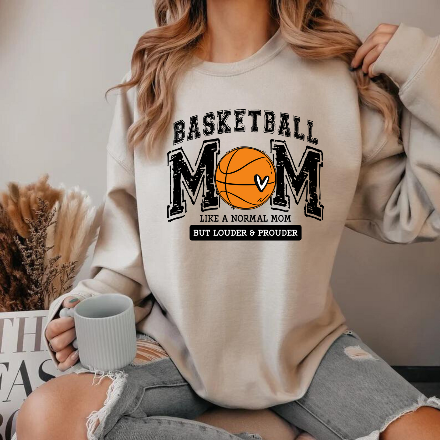 Basketball Mom ADULT Crewneck Sweatshirt