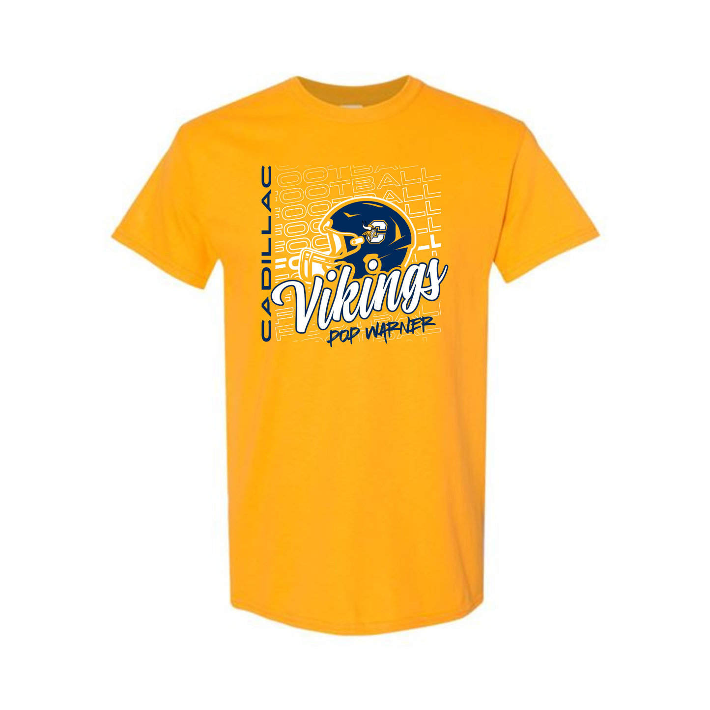 Vikings Pop Warner Football UNISEX T-Shirt - GOLD