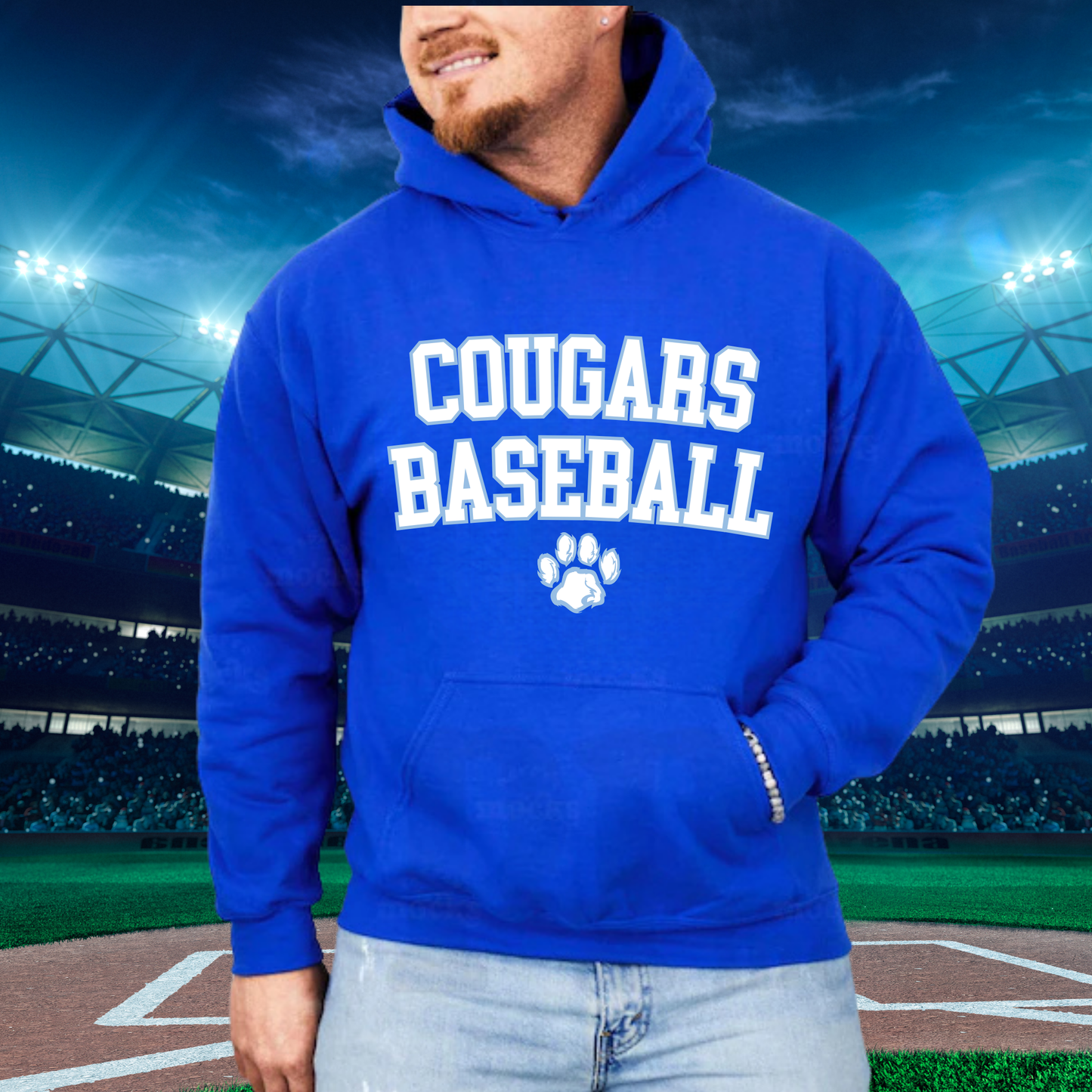Great Lakes Cougars Baseball ADULT Hoodie