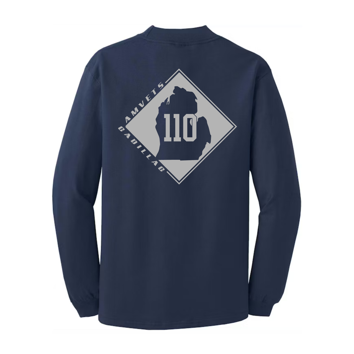 AMVETS Post #110 Long-Sleeve Mock Turtleneck (PC61M) - NAVY
