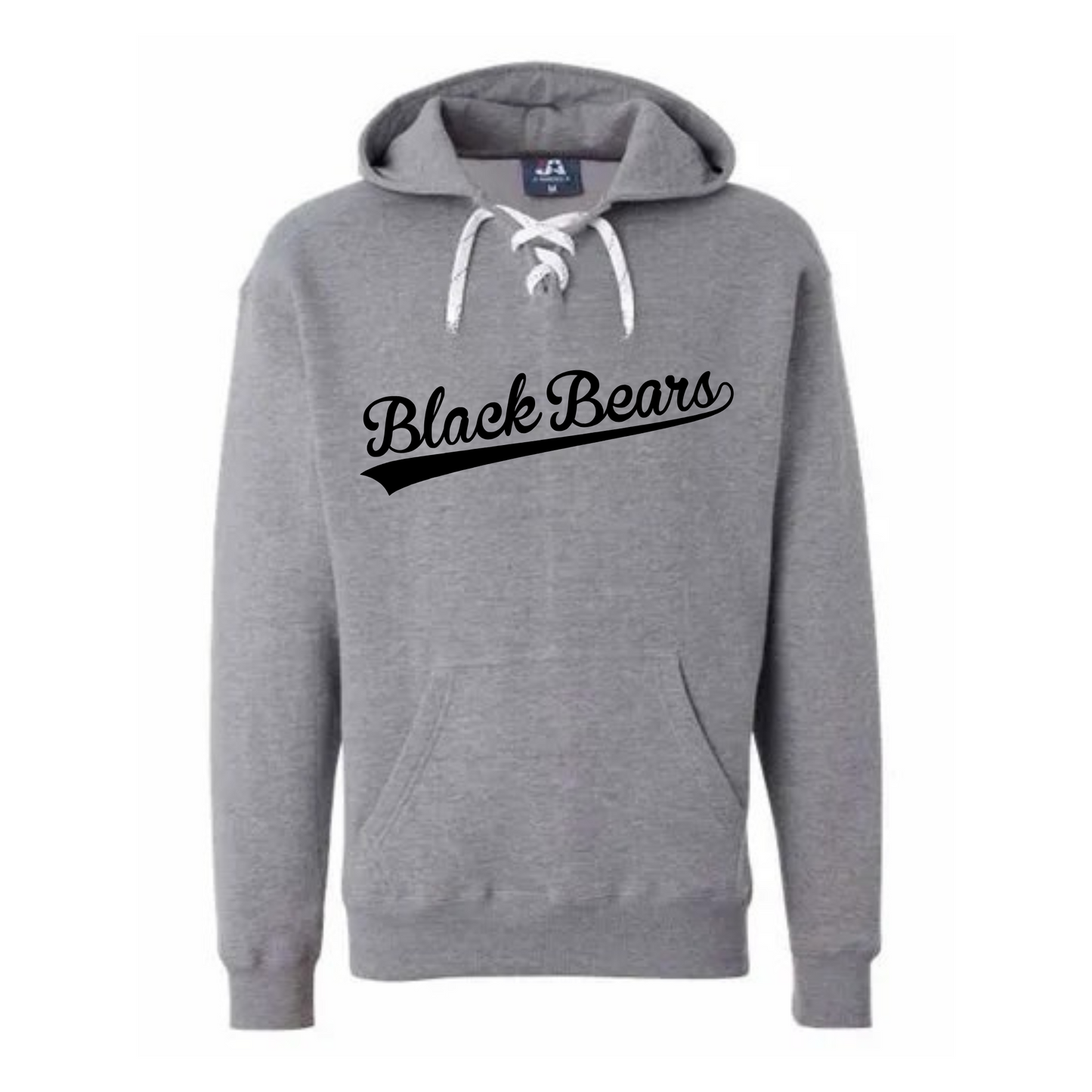 Script Black Bears Hockey ADULT Unisex Sport Lace Hoodie - OXFORD