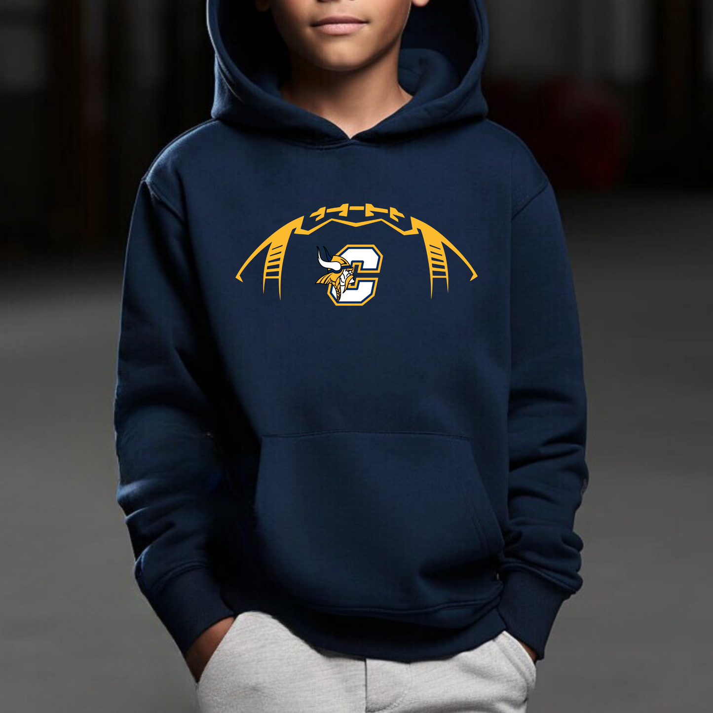 Cadillac Vikings Football UNISEX Hoodie - NAVY