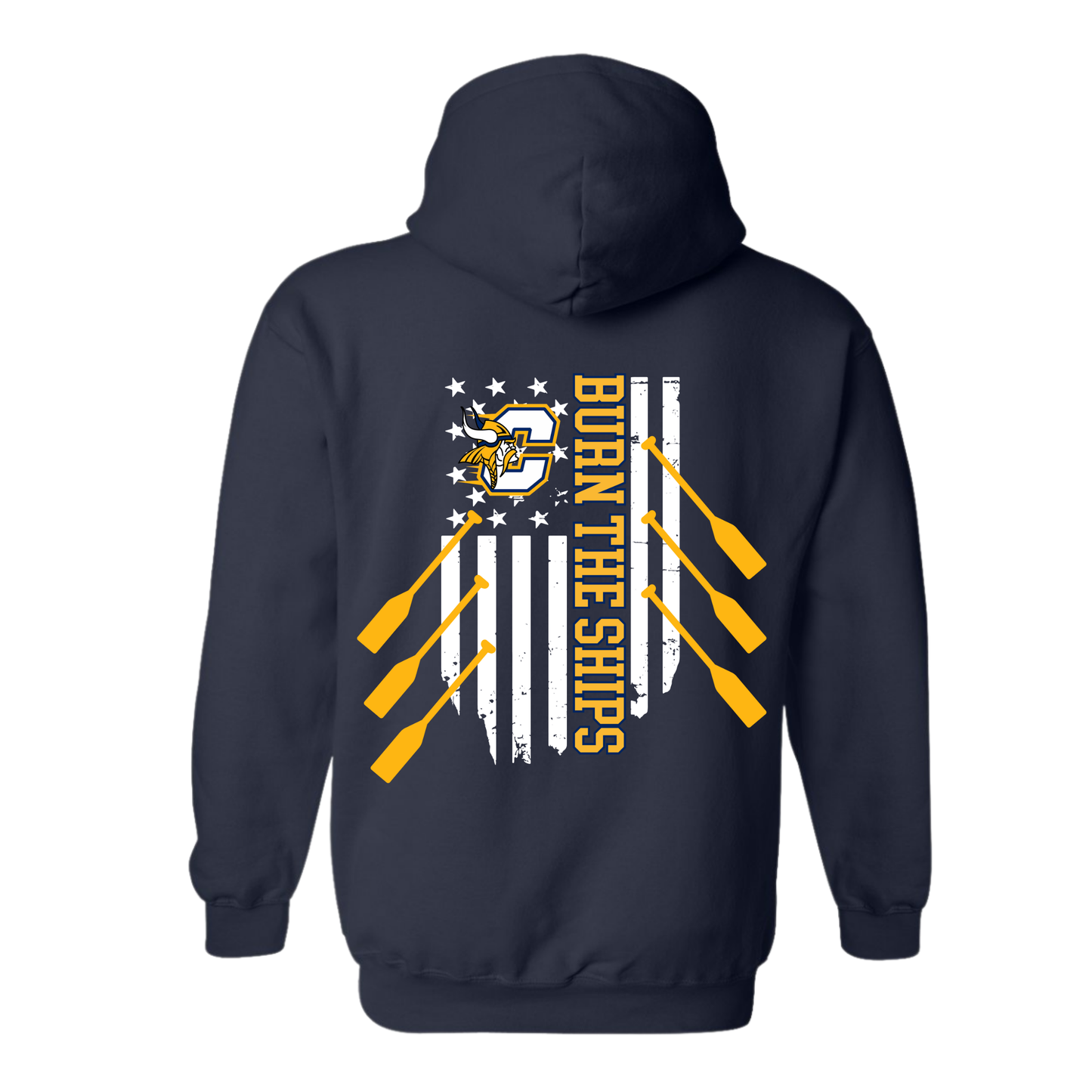 Burn the Ships Wrestling Flag ADULT Hoodie