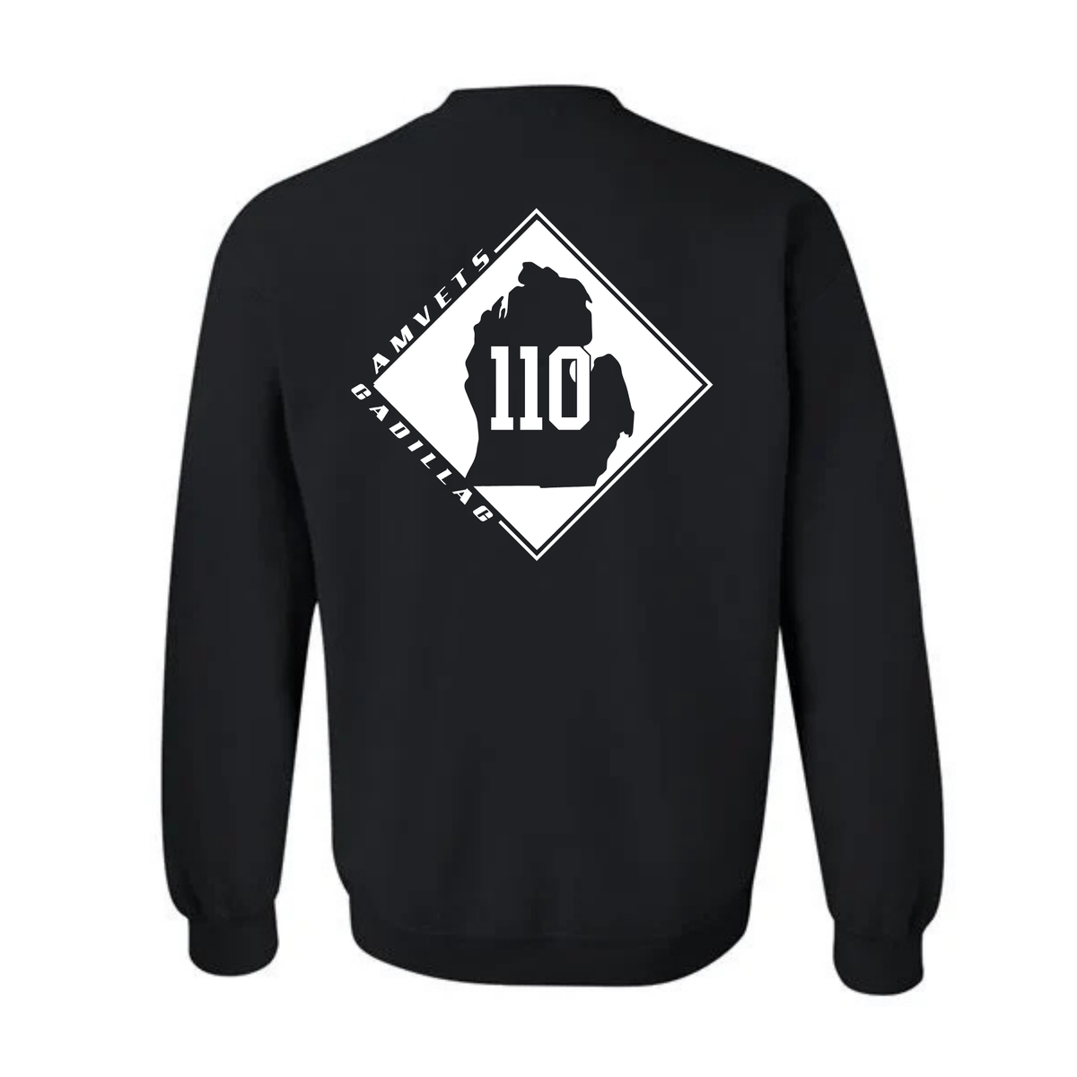 AMVETS Post #110 Crewneck Sweatshirt (G180) - BLACK
