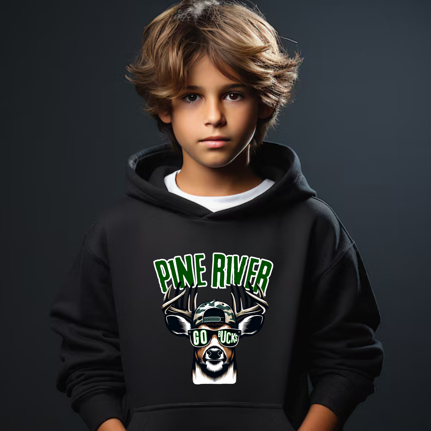 Pine River Go Bucks YOUTH Hoodie