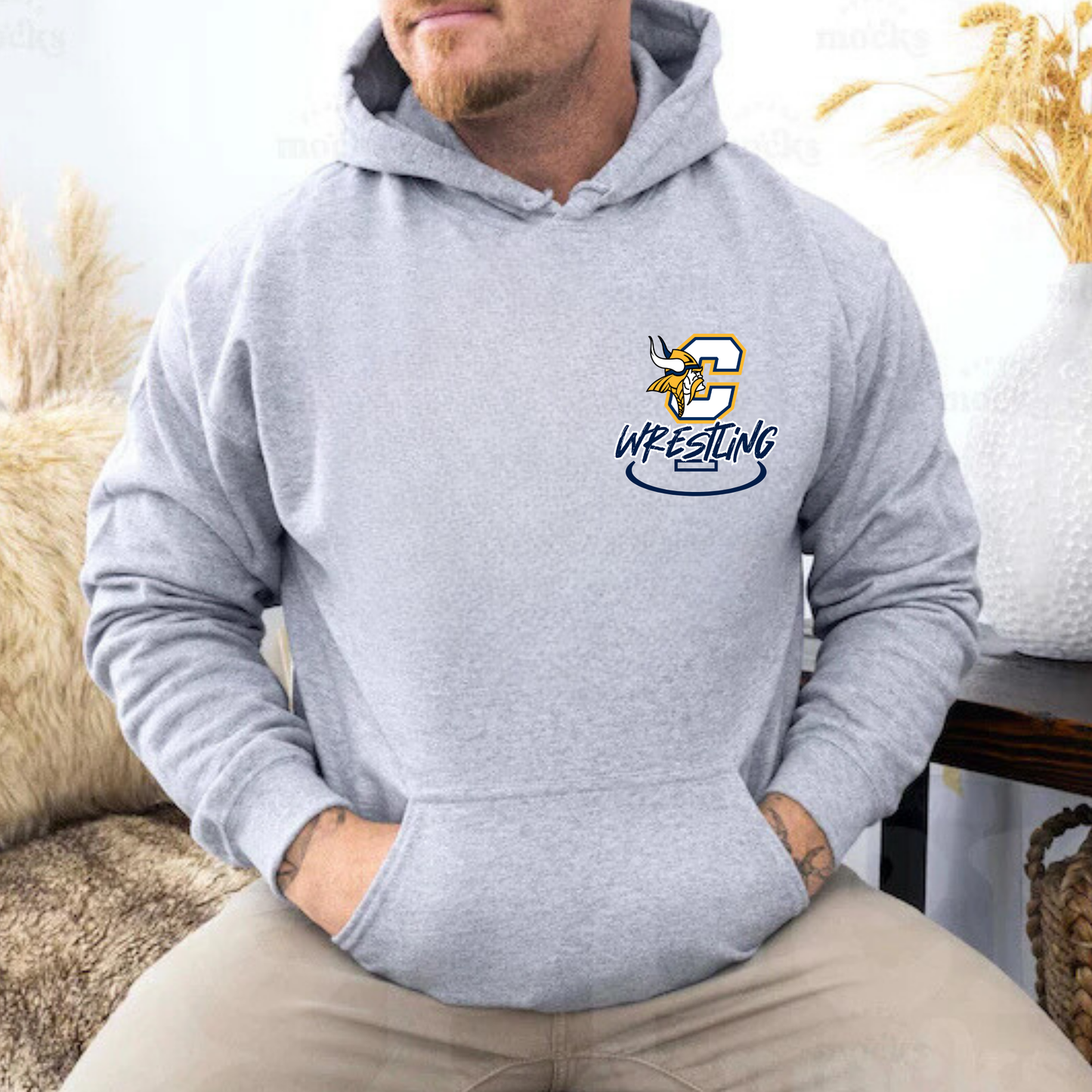 Cadillac Wrestling Flag ADULT Hoodie