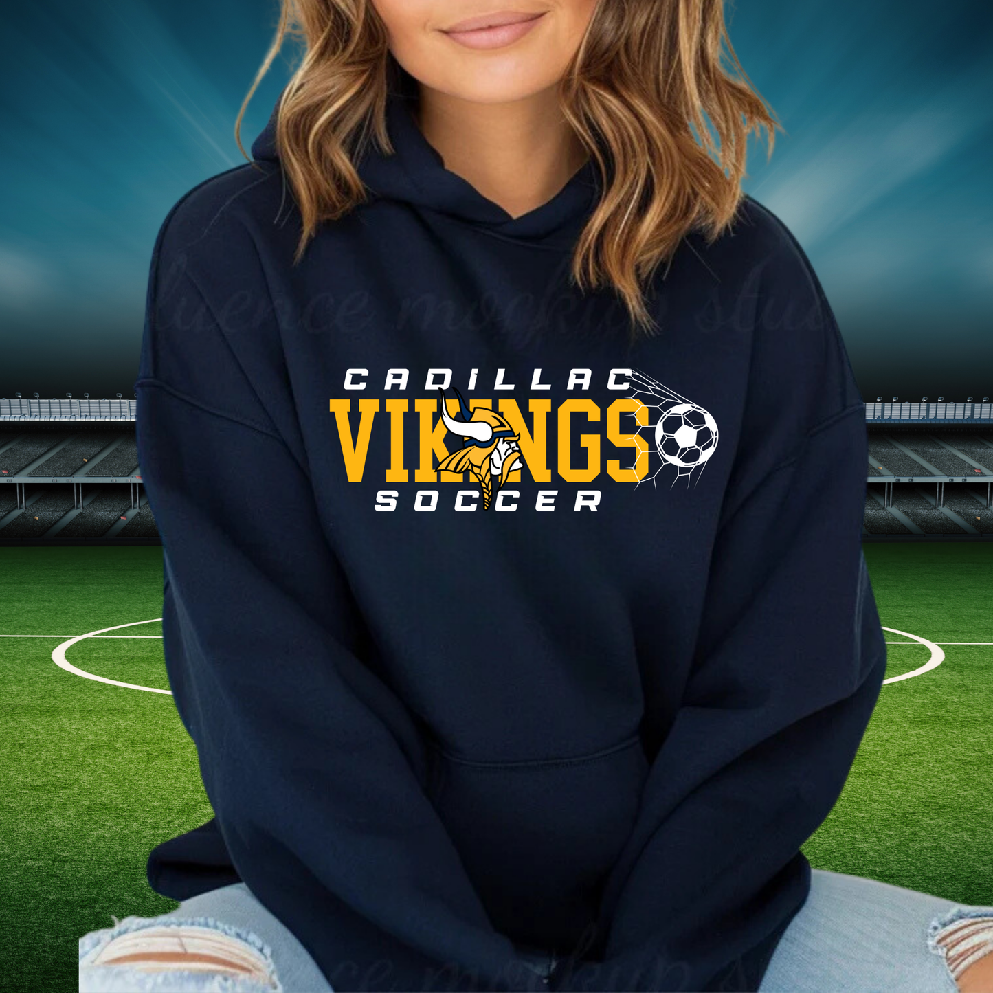 Cadillac Vikings Soccer ADULT Unisex Hoodie