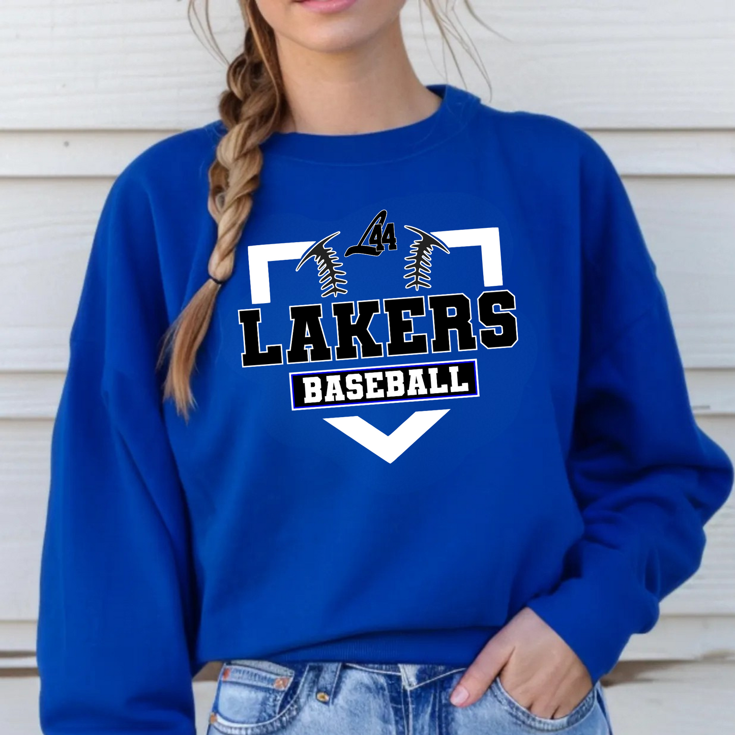 Latitude 44 Lakers Baseball ADULT Crewneck Sweatshirt