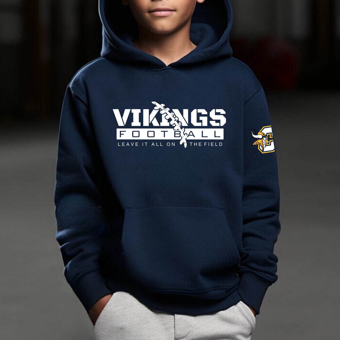 Cadillac Vikings Football Unisex YOUTH Hoodie