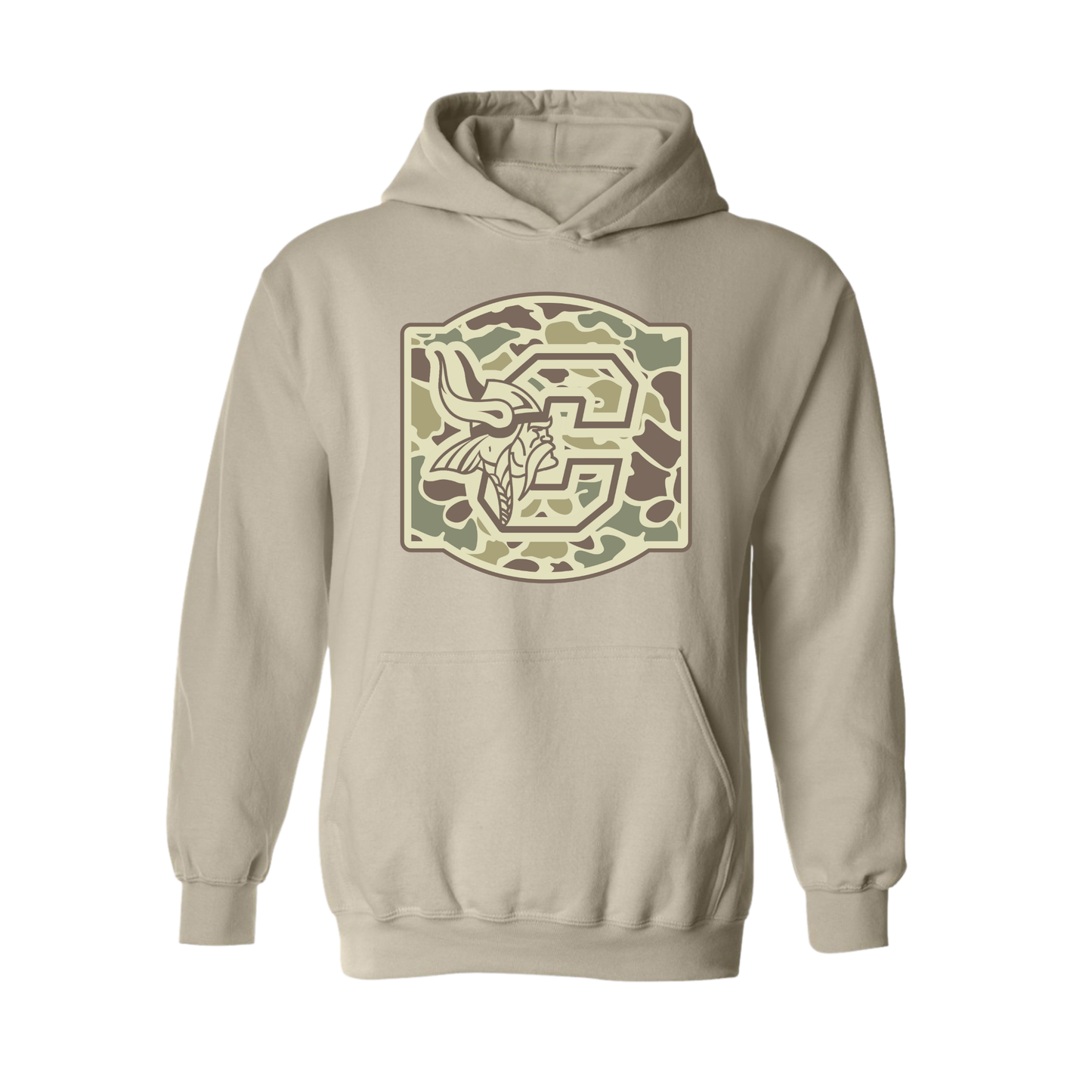 Old School Camo Viking Adult Hoodie