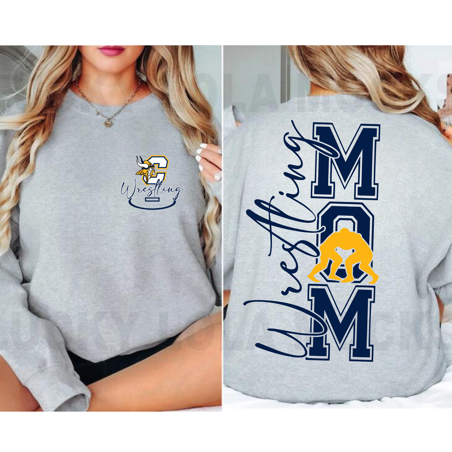Wrestling Mom ADULT Crewneck Sweatshirt