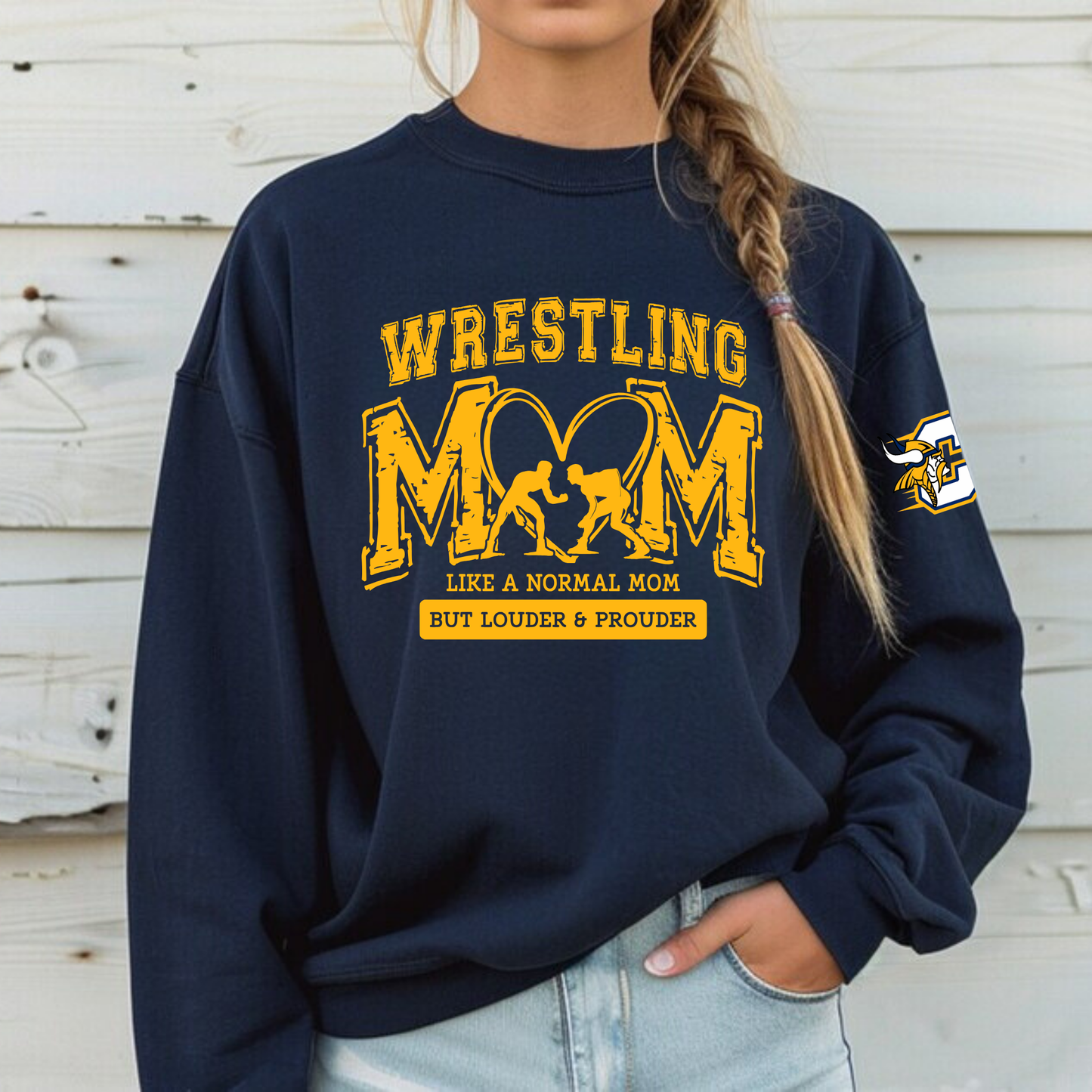 Wrestling Mom ADULT Crewneck Sweatshirt