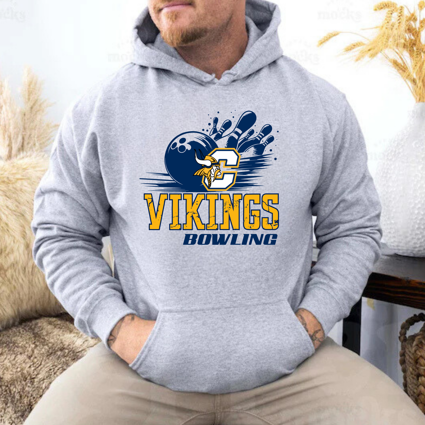 Cadillac Vikings Bowling ADULT Hoodie