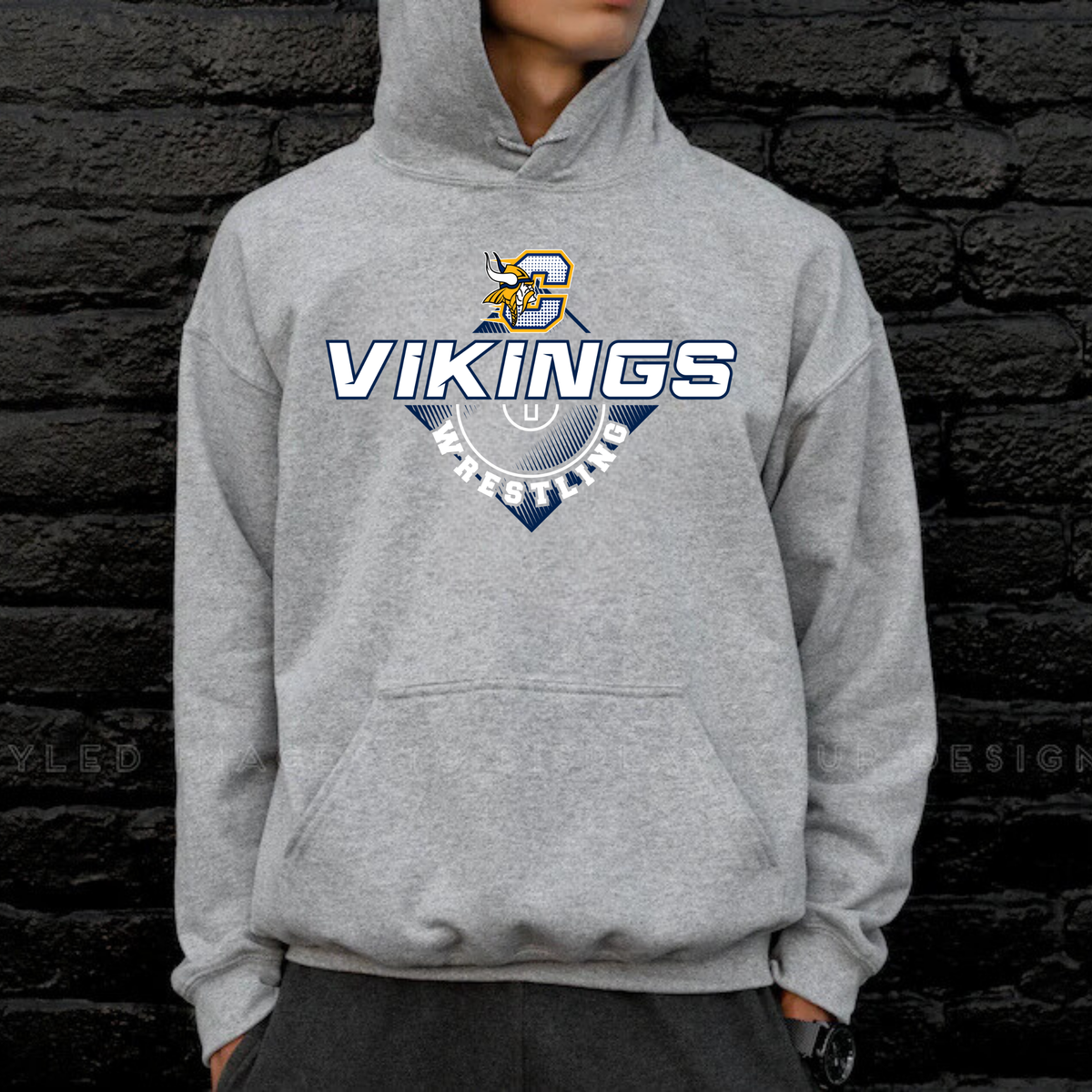 Cadillac Vikings Wrestling Unisex YOUTH Hoodie