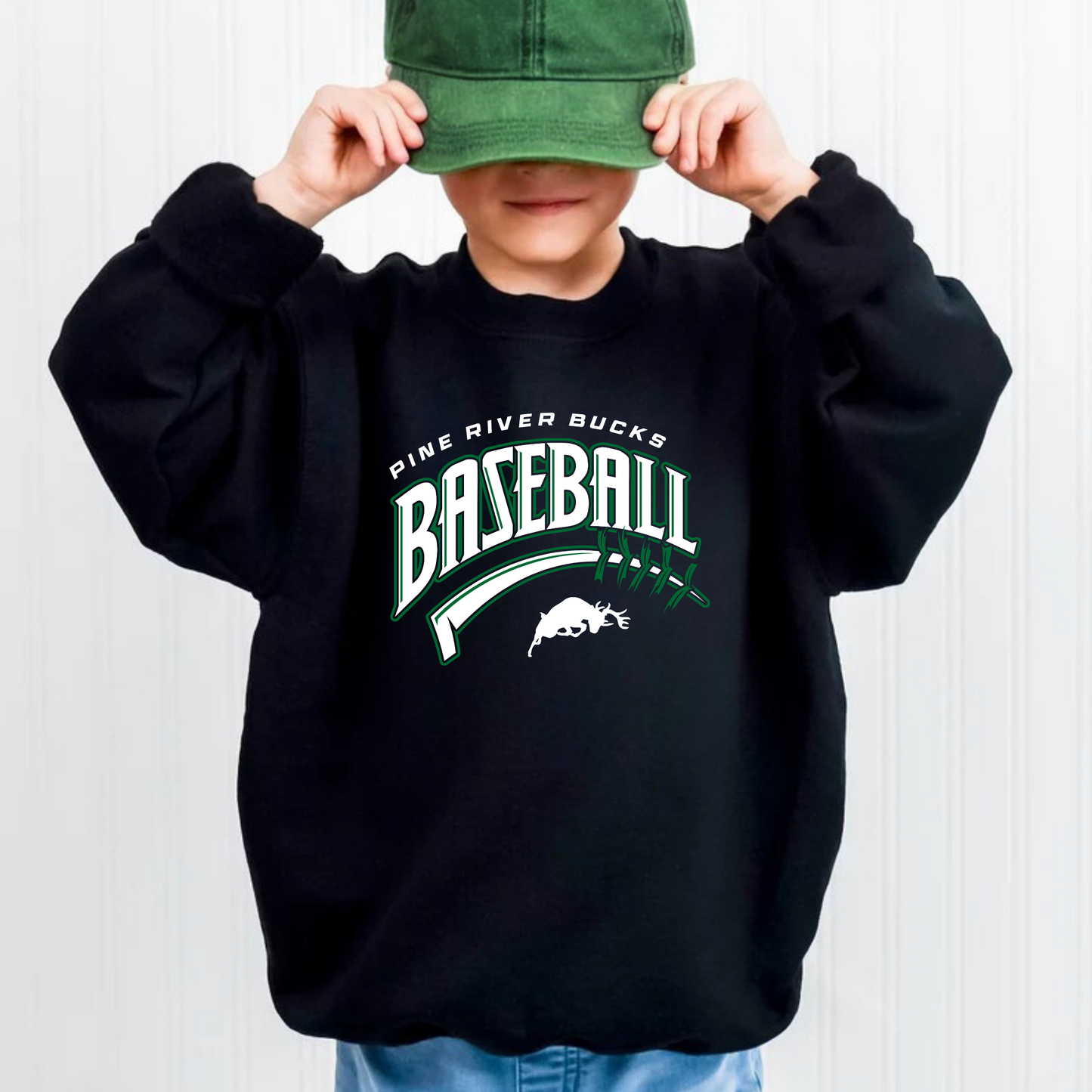 Pine River Bucks Unisex Baseball YOUTH Crewneck Sweatshirt