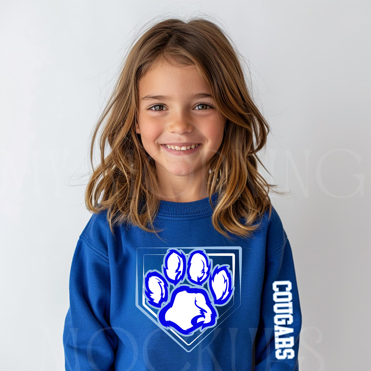 Great Lakes Cougars Baseball Unisex YOUTH Crewneck Sweatshirt