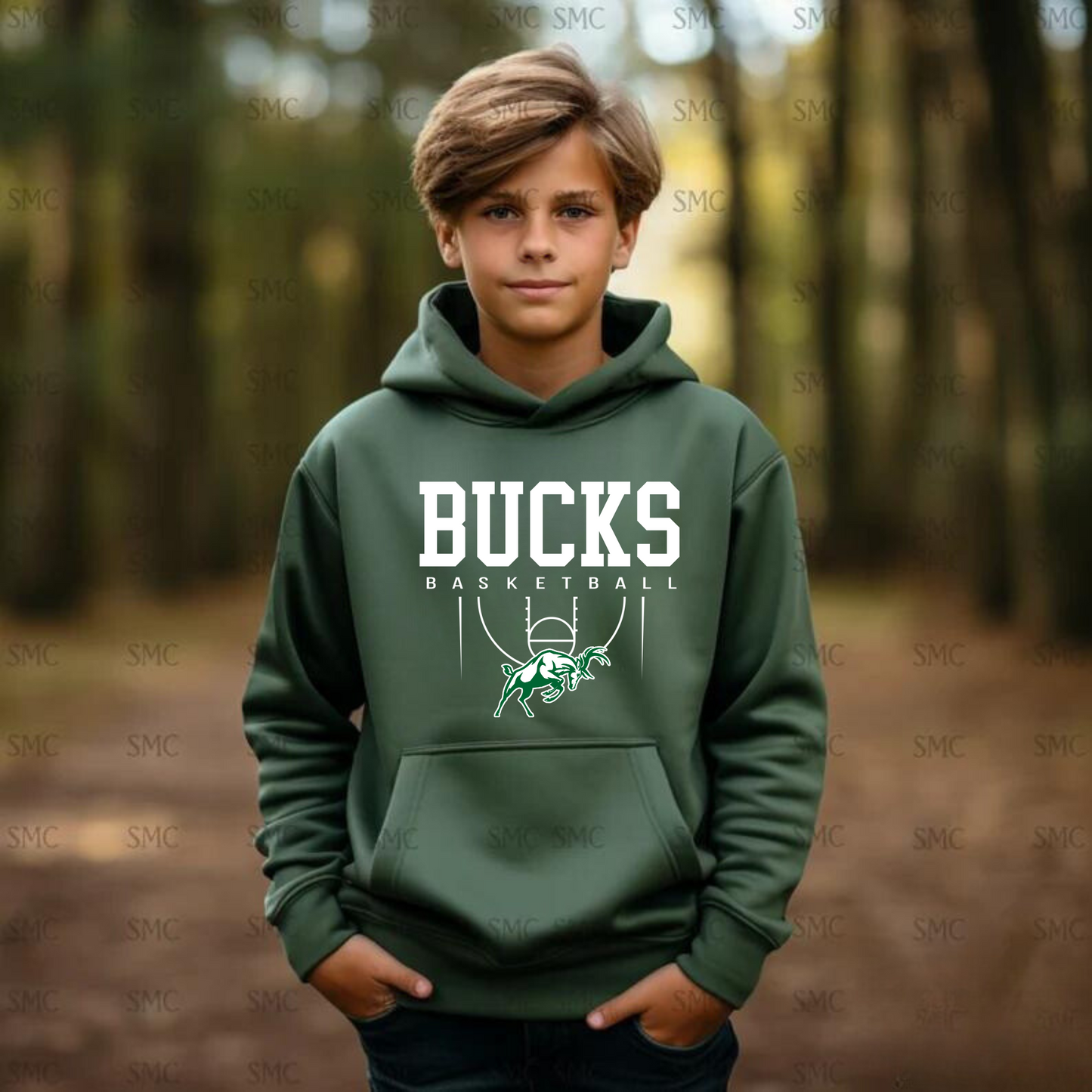 Pine River Bucks Basketball Unisex YOUTH Hoodie