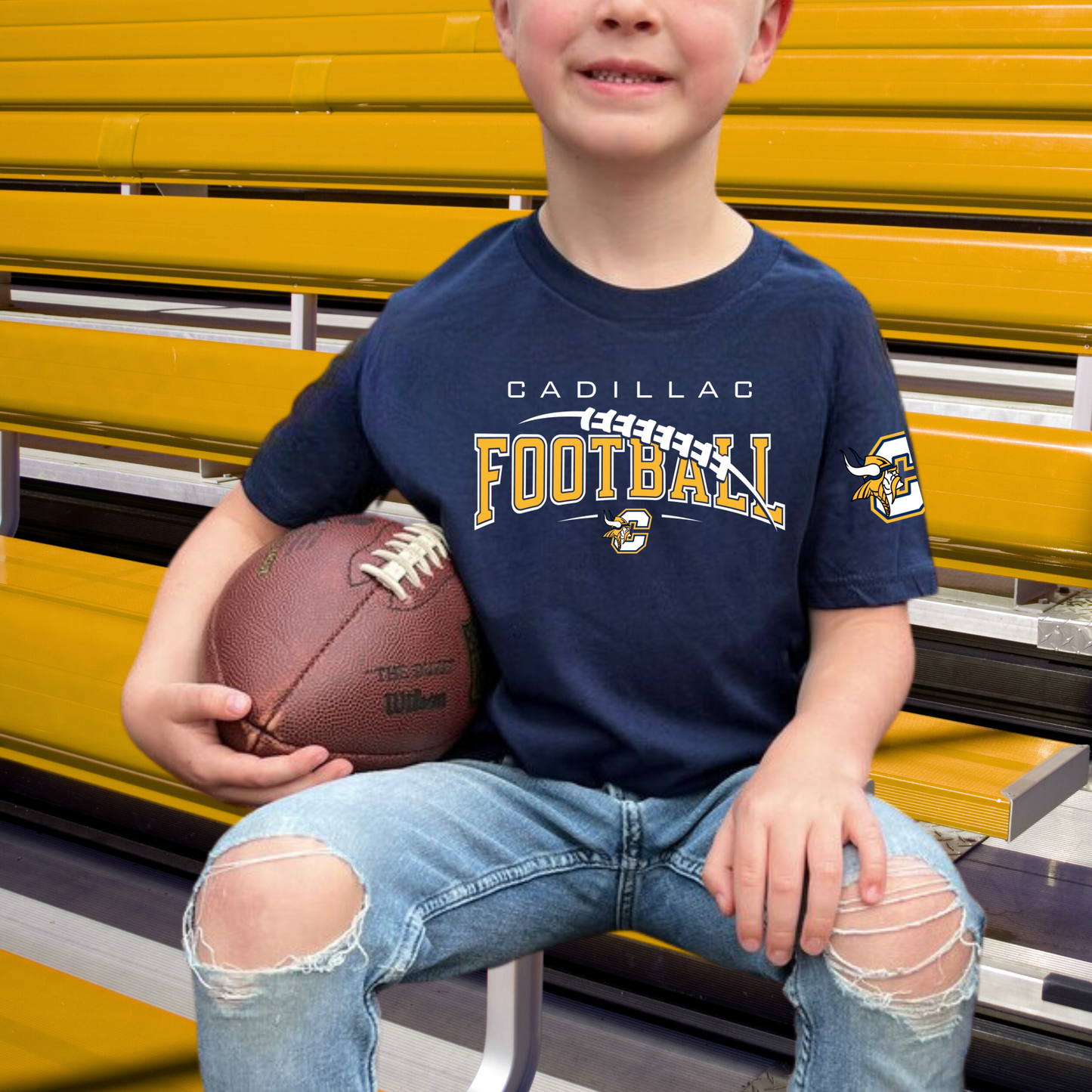 Cadillac Vikings Football Unisex YOUTH T-Shirt