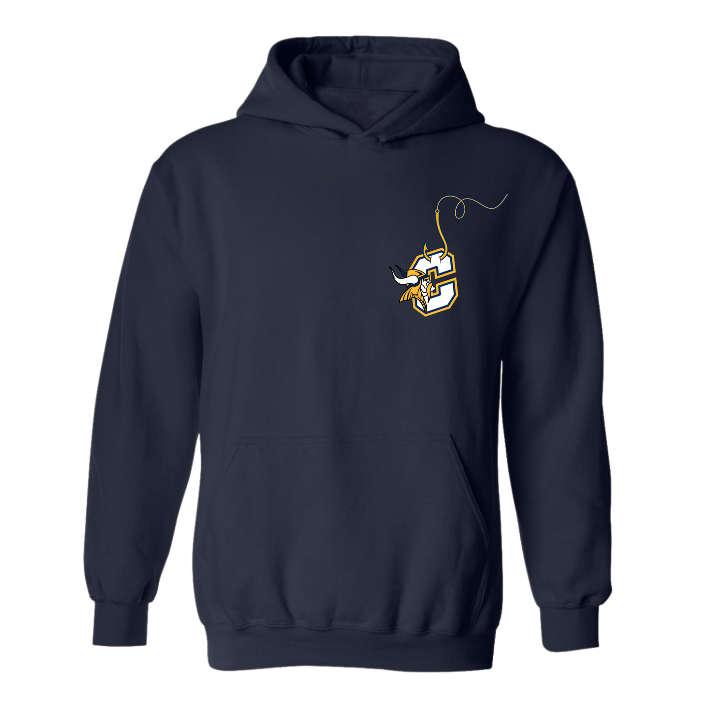 Let's Go Vikings Largemouth Bass Adult Hoodie