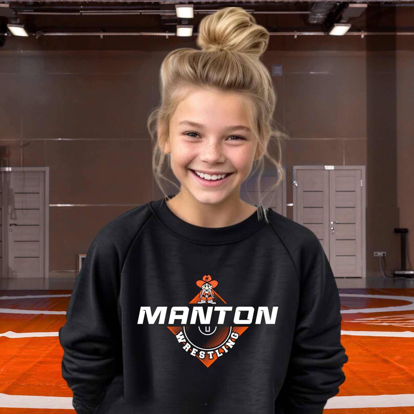 Manton Rangers Wrestling YOUTH Crewneck Sweatshirt