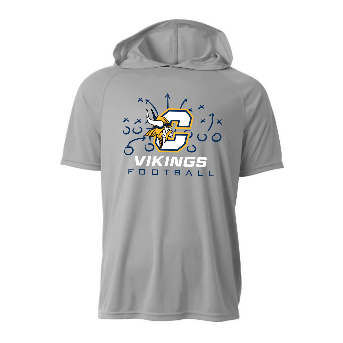 Cadillac Vikings Football DRI-FIT Cooling Performance Hooded T-Shirt