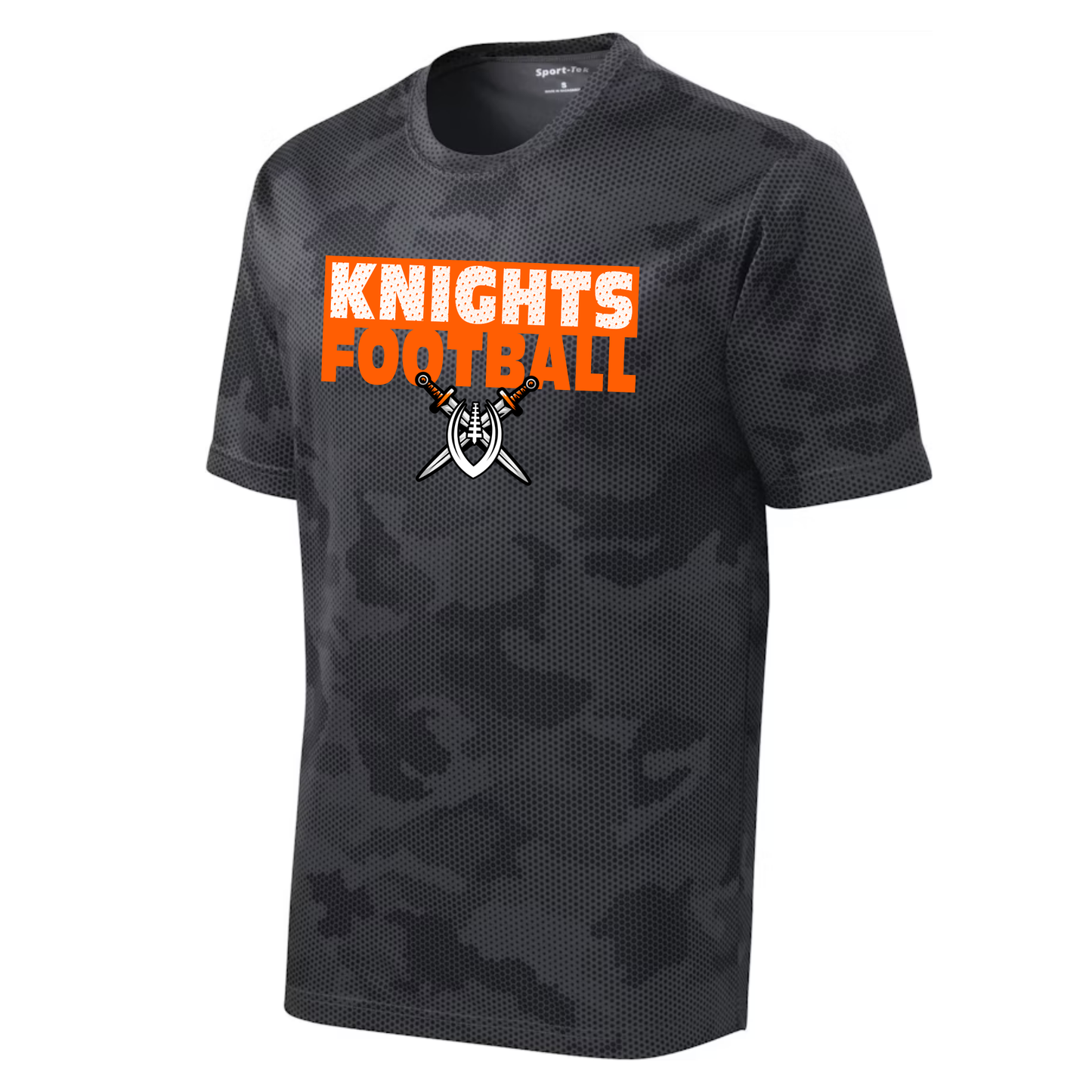 Knights Junior Football DRI-FIT Cooling Performance T-Shirt - Camo Hex Black