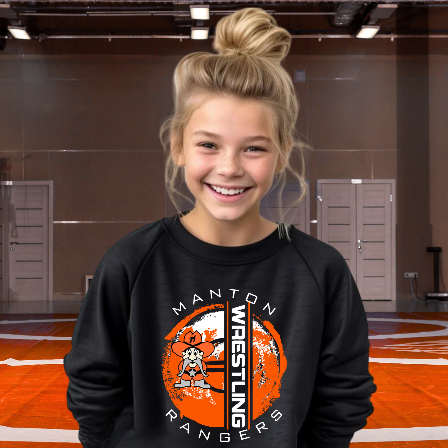 Manton Rangers Wrestling YOUTH Crewneck Sweatshirt