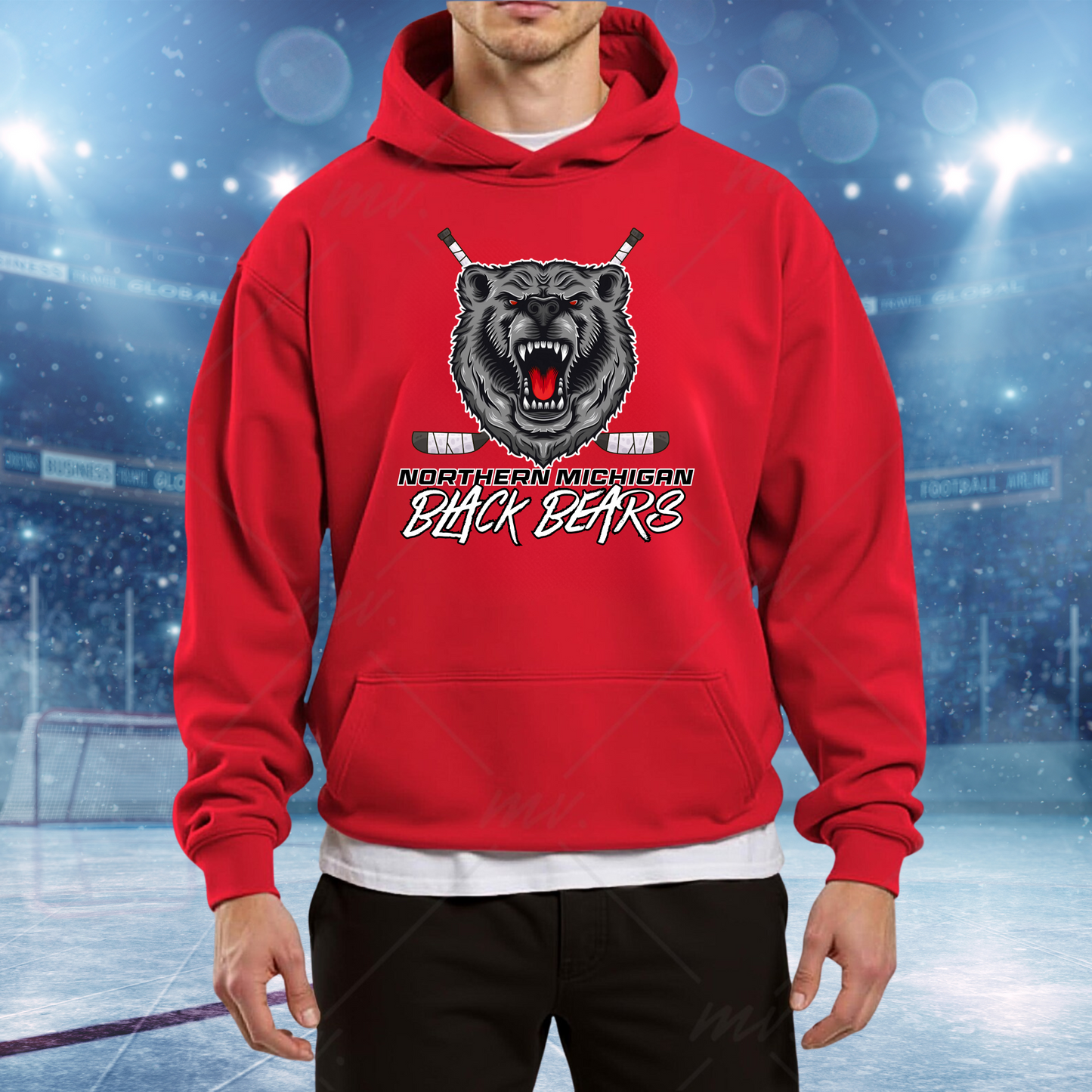 Black Bears Hockey ADULT Hoodie