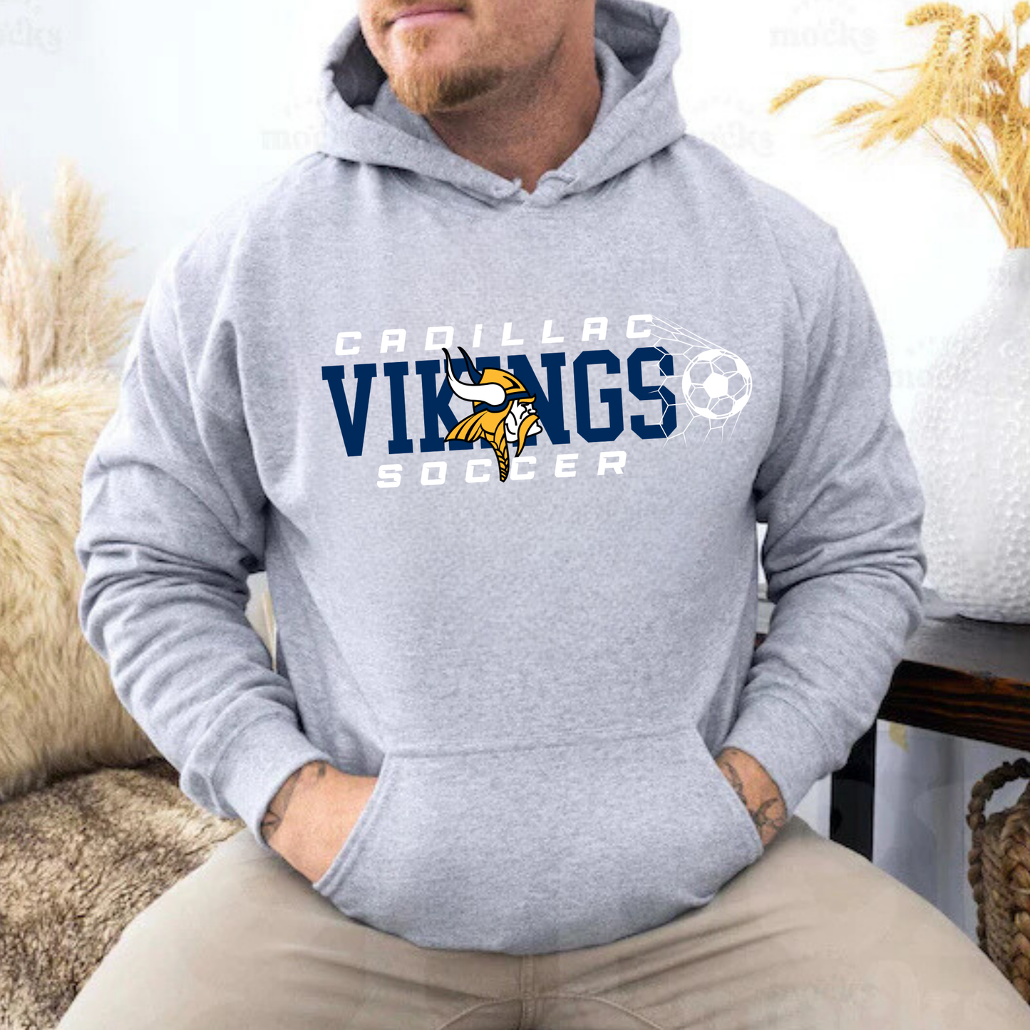 Cadillac Vikings Soccer ADULT Unisex Hoodie