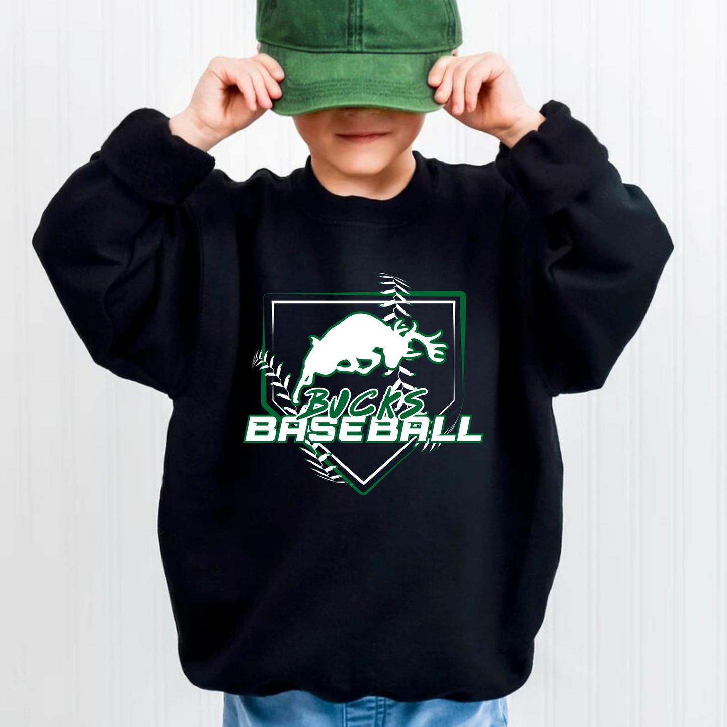 Pine River Bucks Unisex Baseball YOUTH Crewneck Sweatshirt
