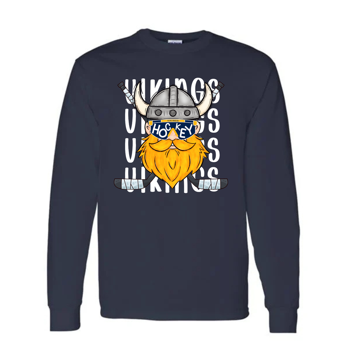 Cadillac Vikings Hockey UNISEX Long-Sleeve T-Shirt