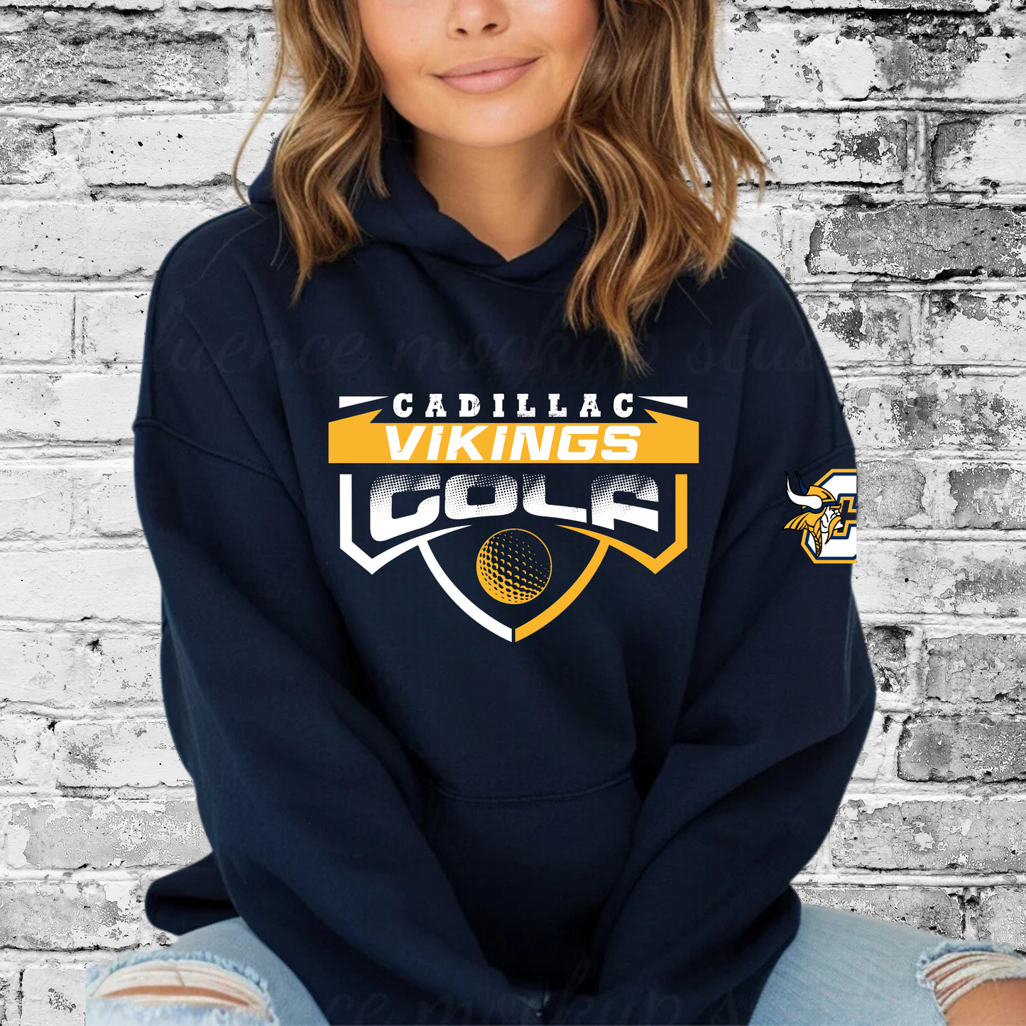 Cadillac Vikings Golf ADULT Hoodie