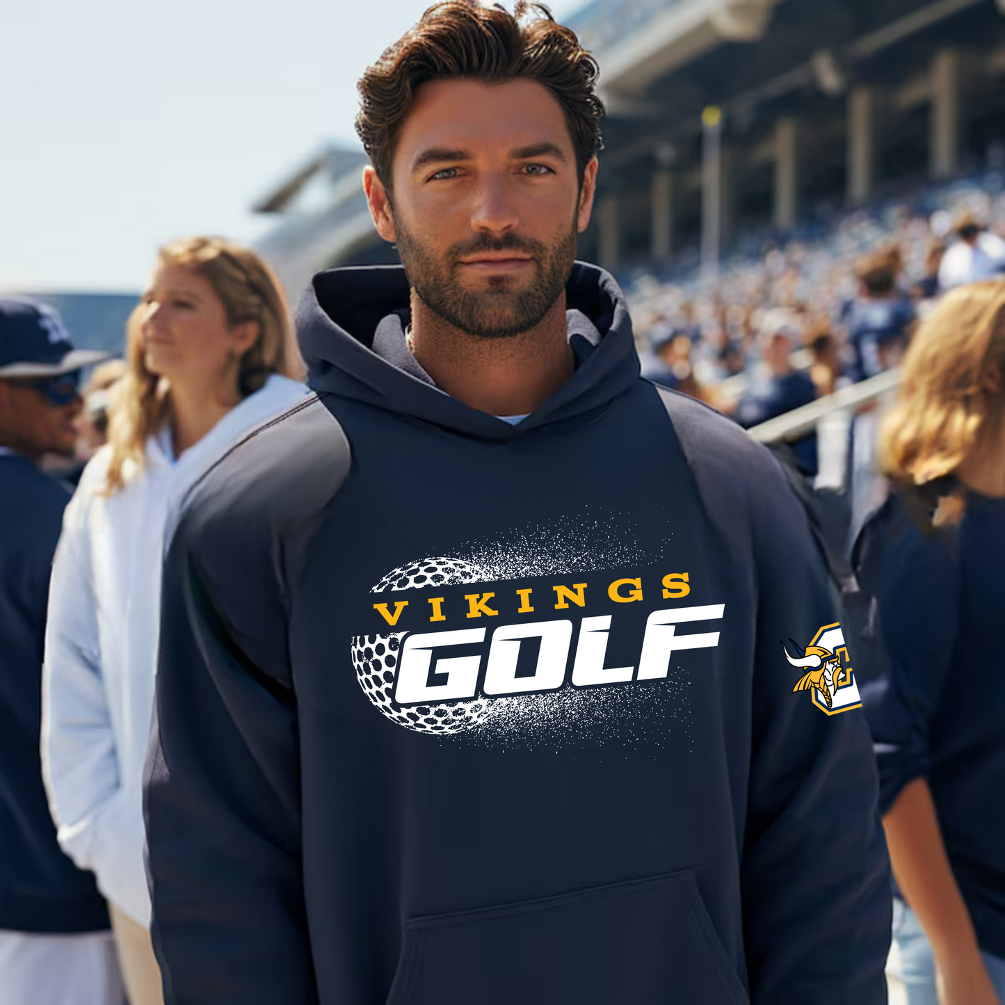 Cadillac Vikings Golf ADULT Hoodie