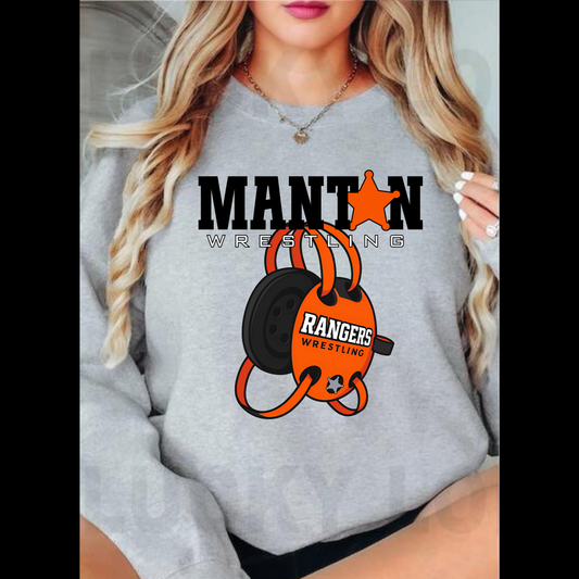 Manton Rangers Wrestling ADULT Unisex Crewneck Sweatshirt