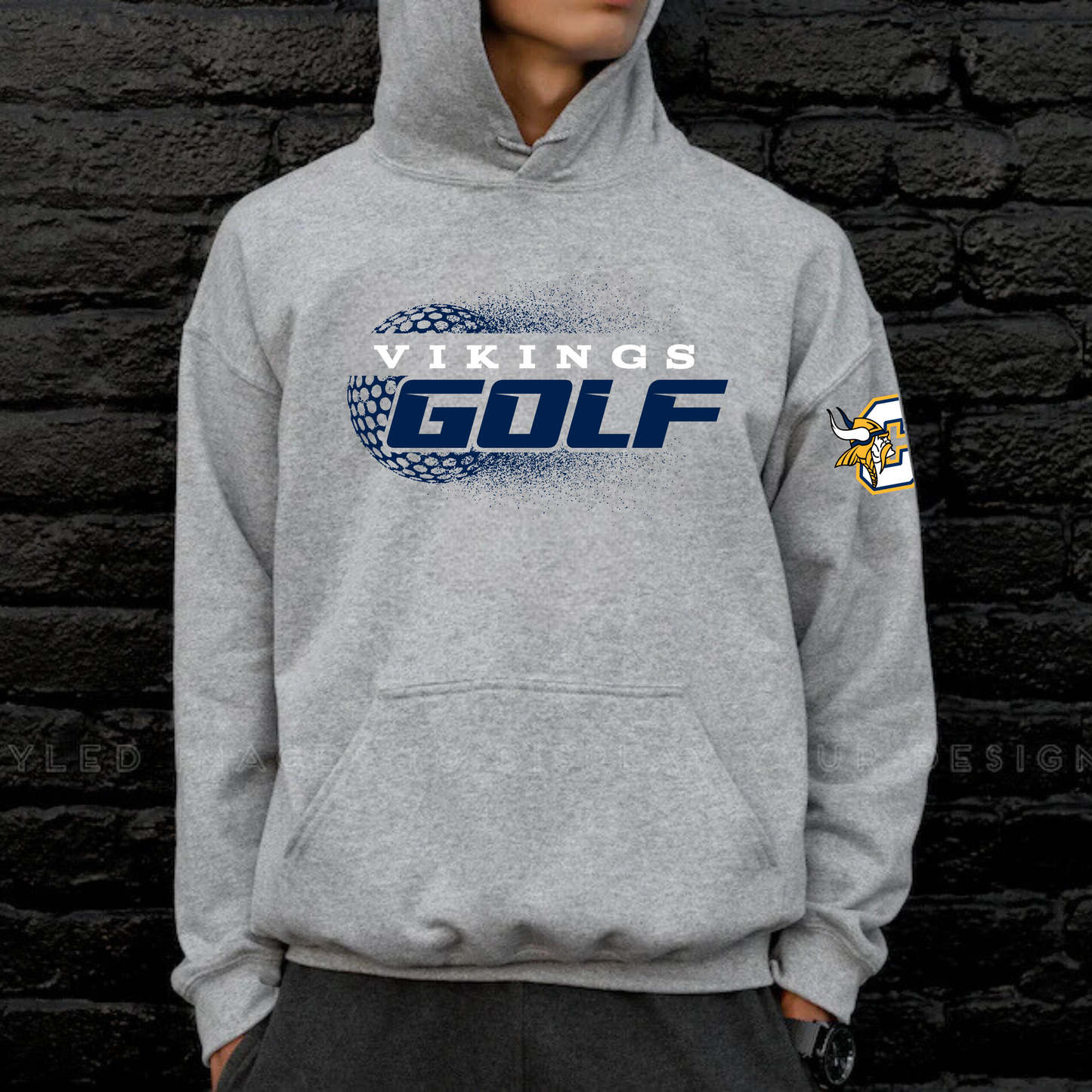 Cadillac Vikings Golf ADULT Hoodie