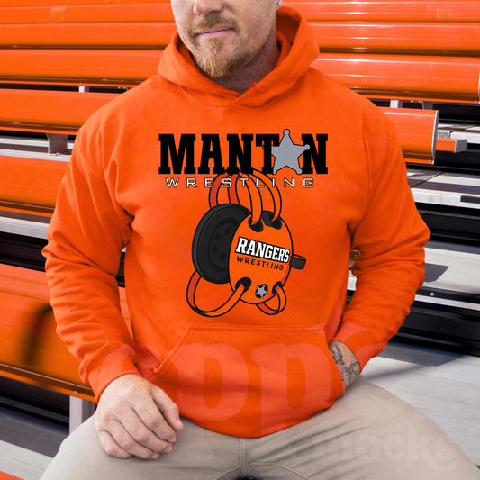 Manton Rangers Wrestling ADULT Hoodie