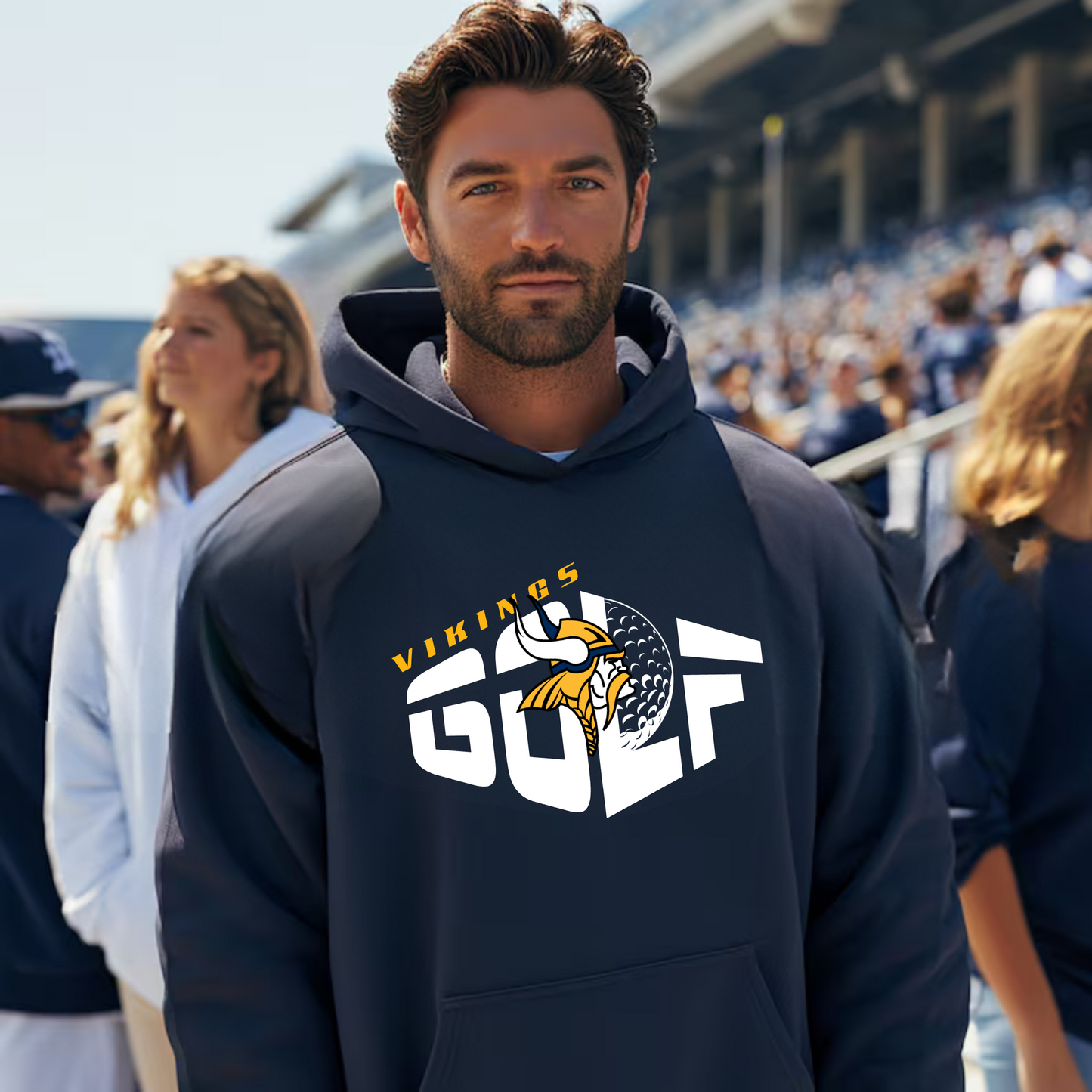 Cadillac Vikings Golf ADULT Hoodie
