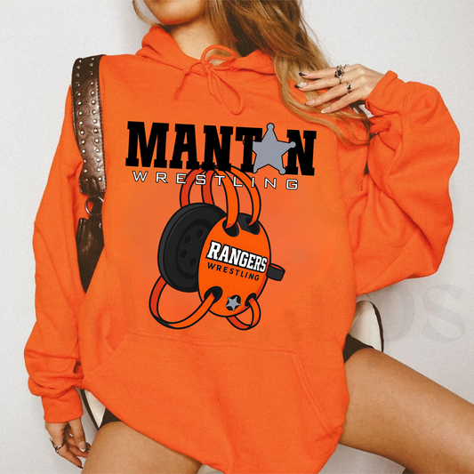 Manton Rangers Wrestling ADULT Hoodie