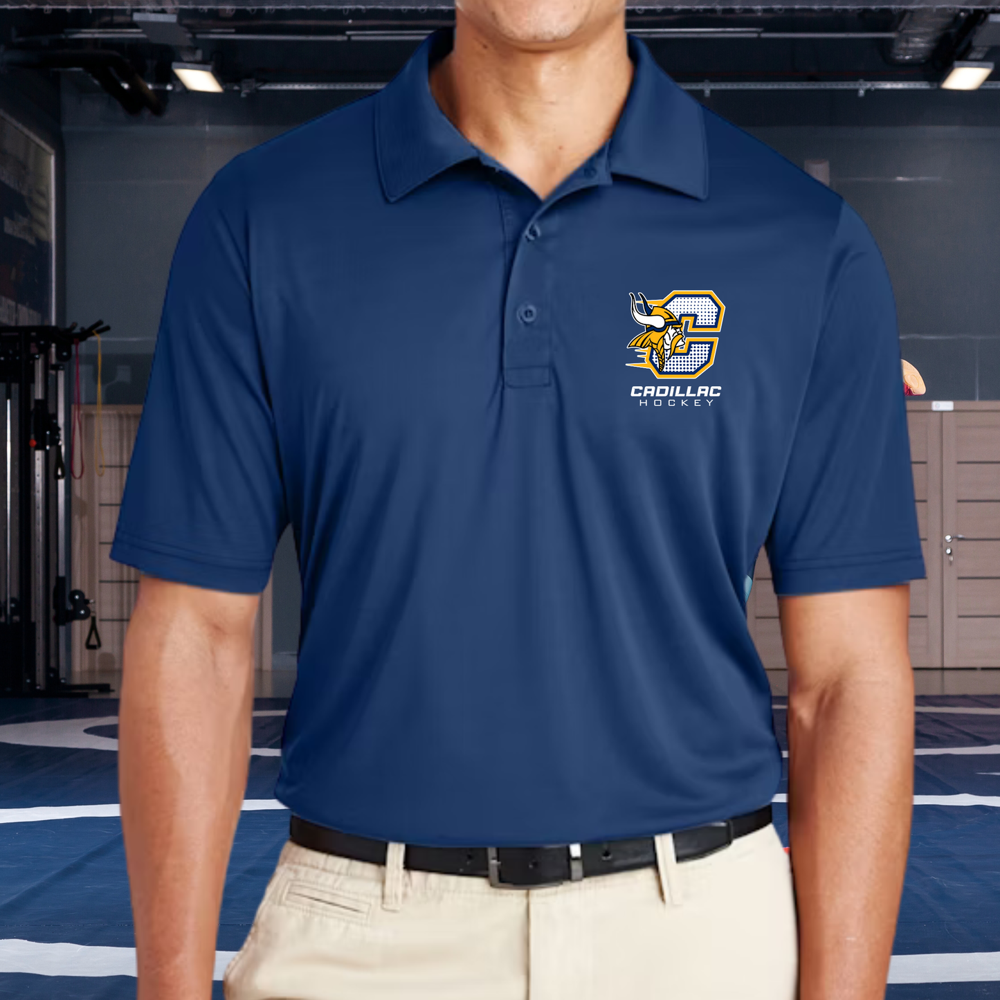 Cadillac Vikings Hockey Dri-Fit Performance Polo