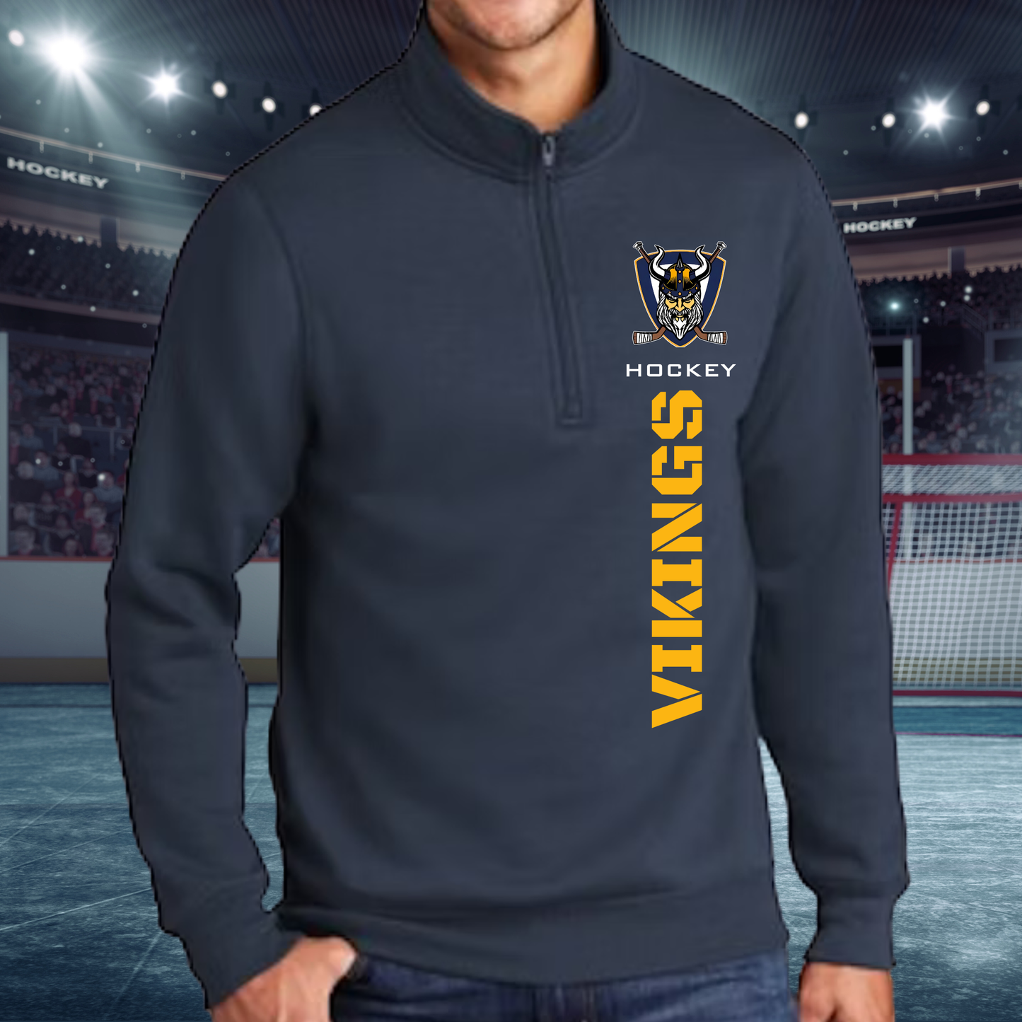 CAHA Hockey ADULT 1/4-Zip Pullover Sweatshirt