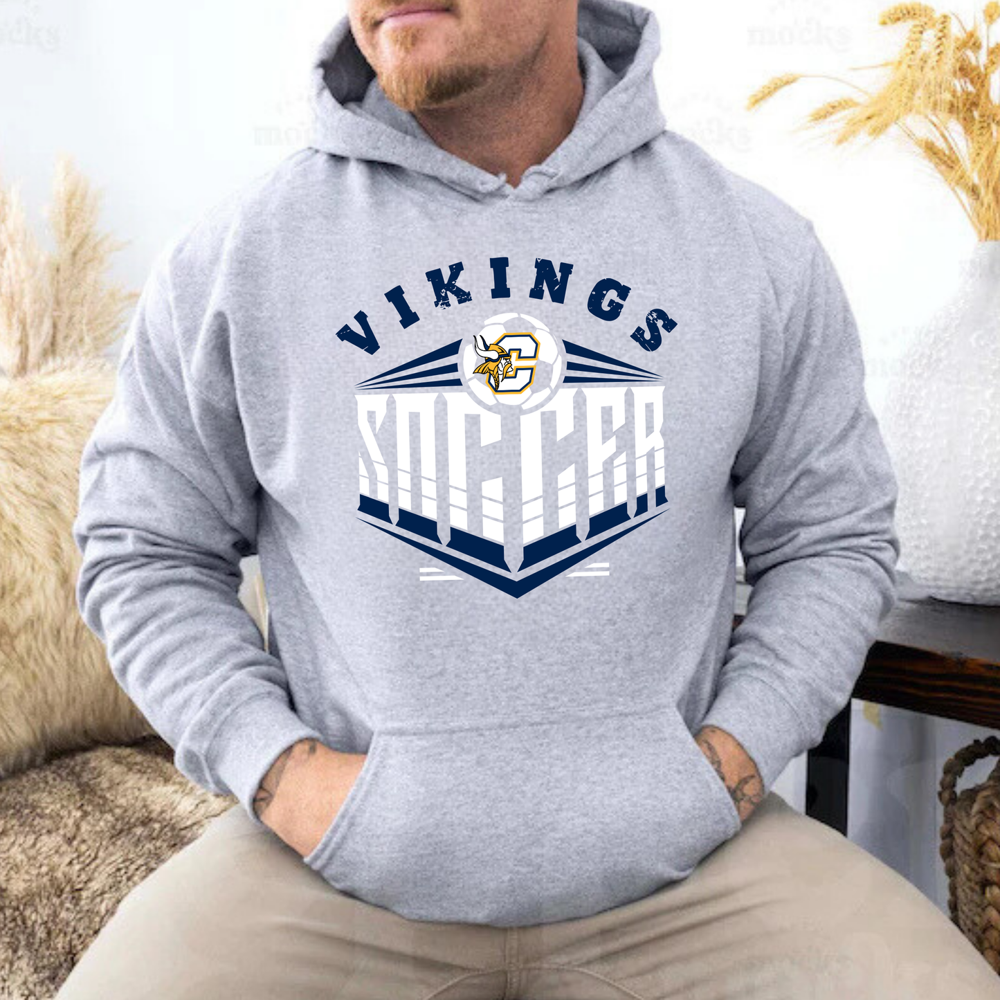 Cadillac Vikings Soccer ADULT Hoodie