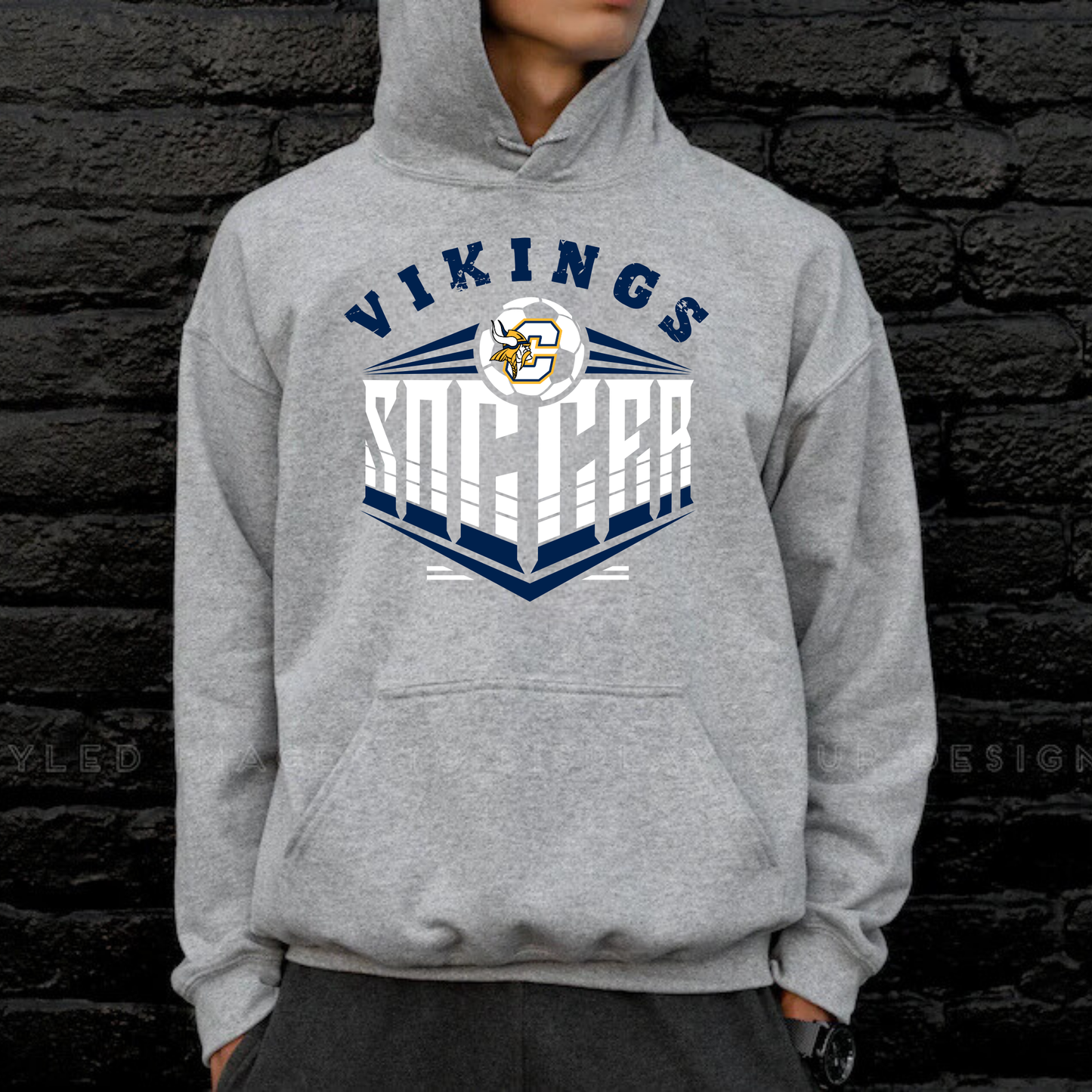 Cadillac Vikings Soccer Unisex YOUTH Hoodie