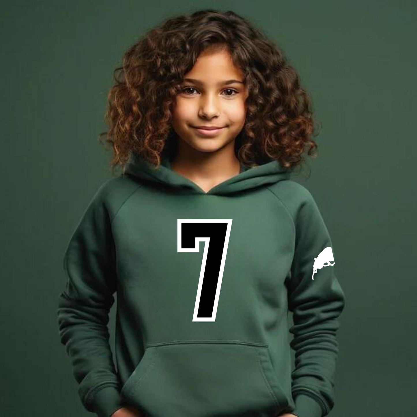 Pine River Bucks Varsity Number YOUTH Hoodie