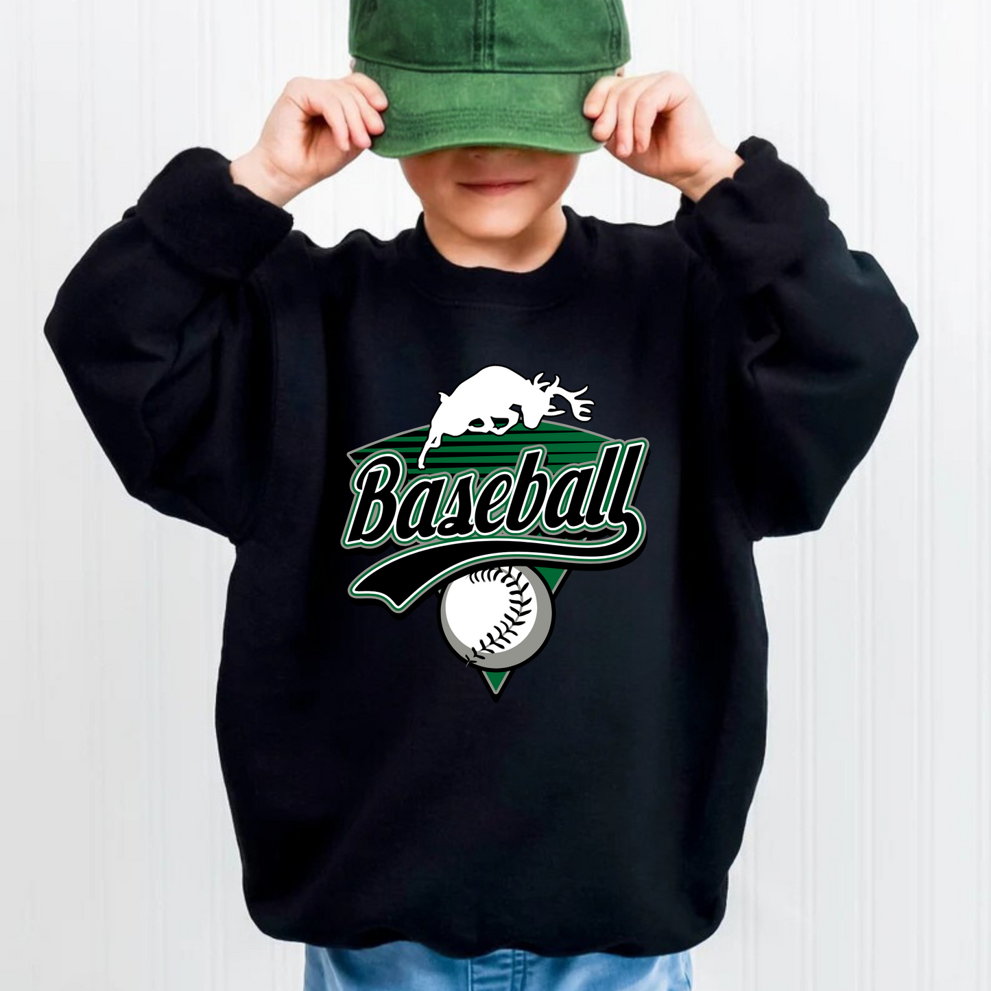 Pine River Bucks Unisex Baseball YOUTH Crewneck Sweatshirt